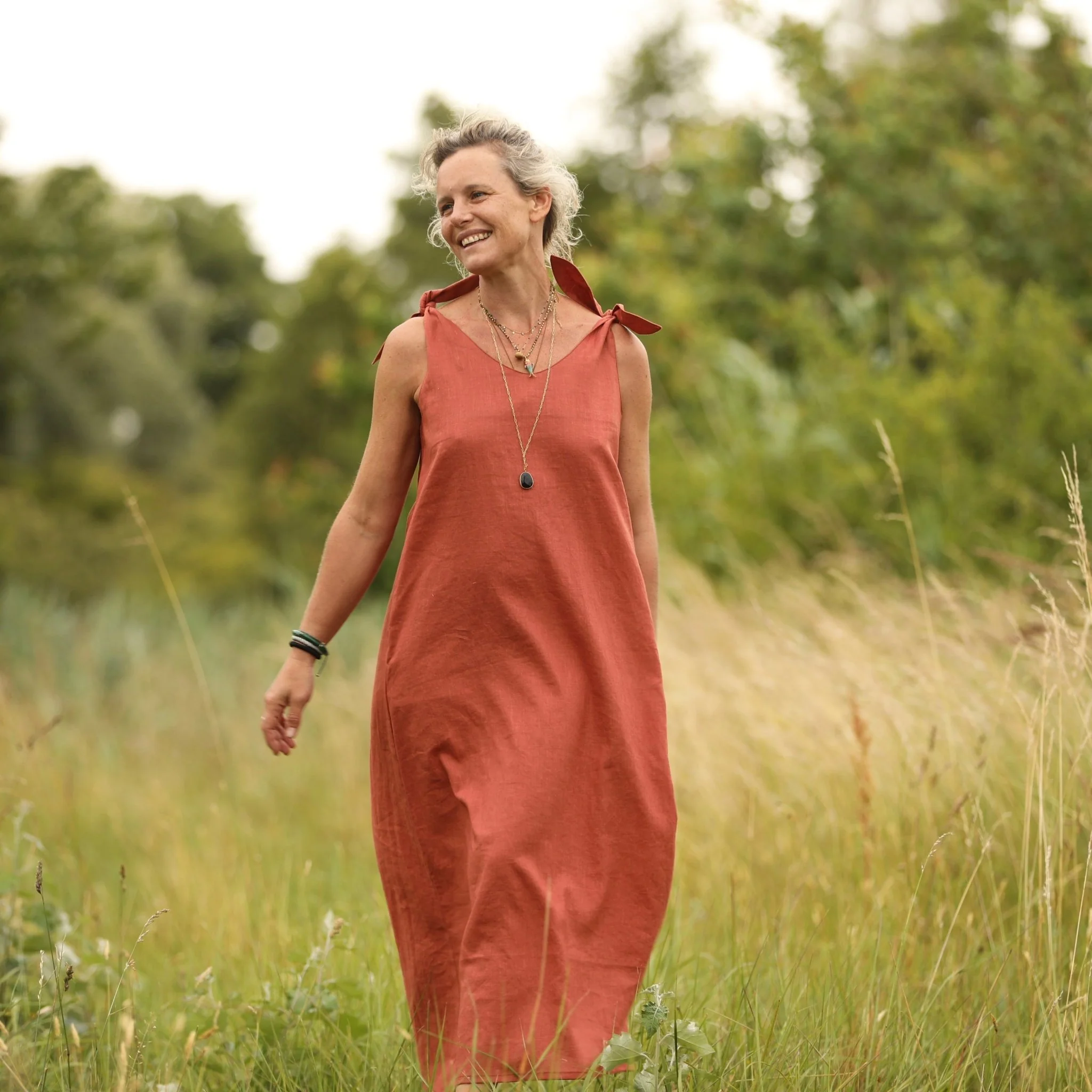 Robe Laëtitia - lin terracotta