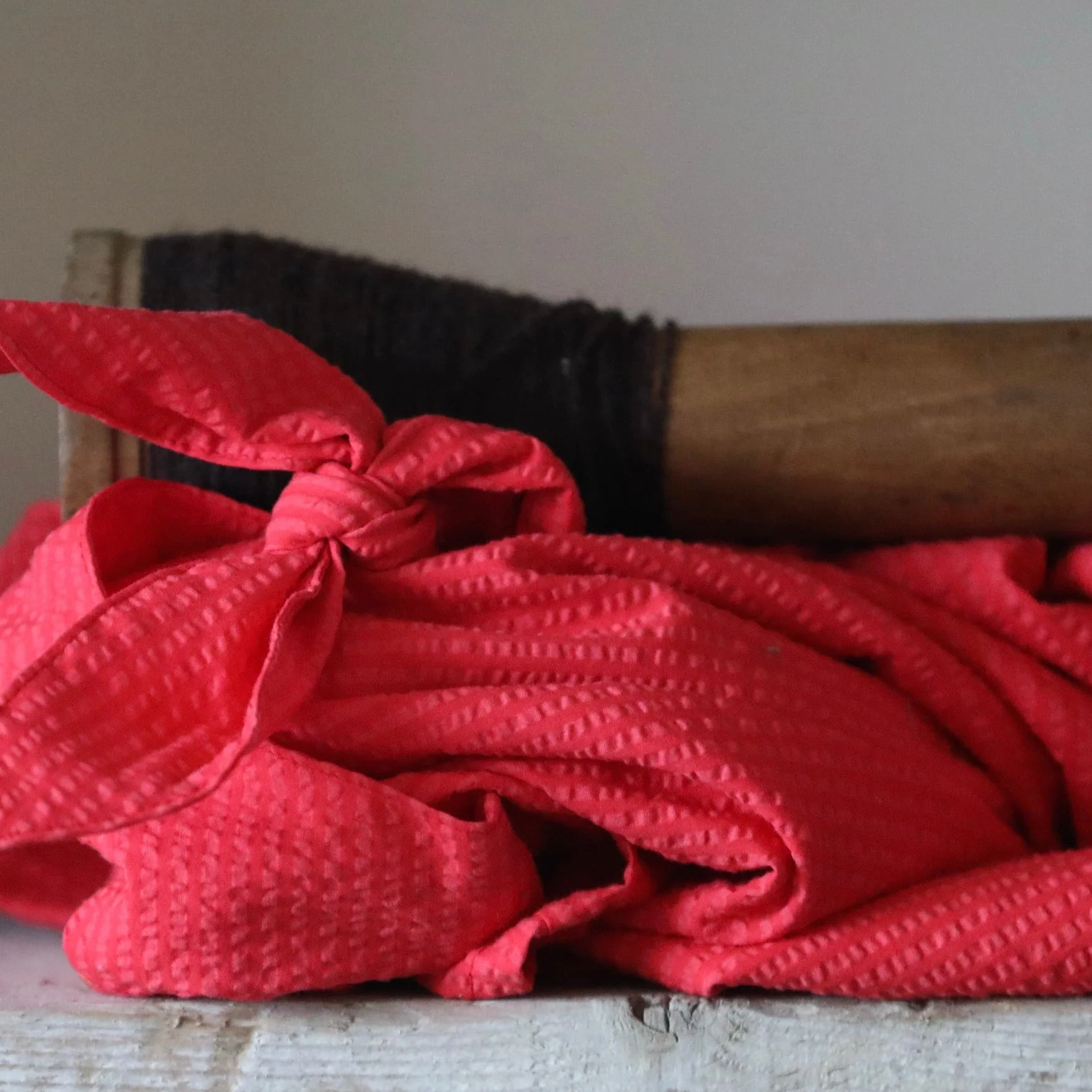 Robe Laëtitia - seersucker de coton de coton feu - Image 2