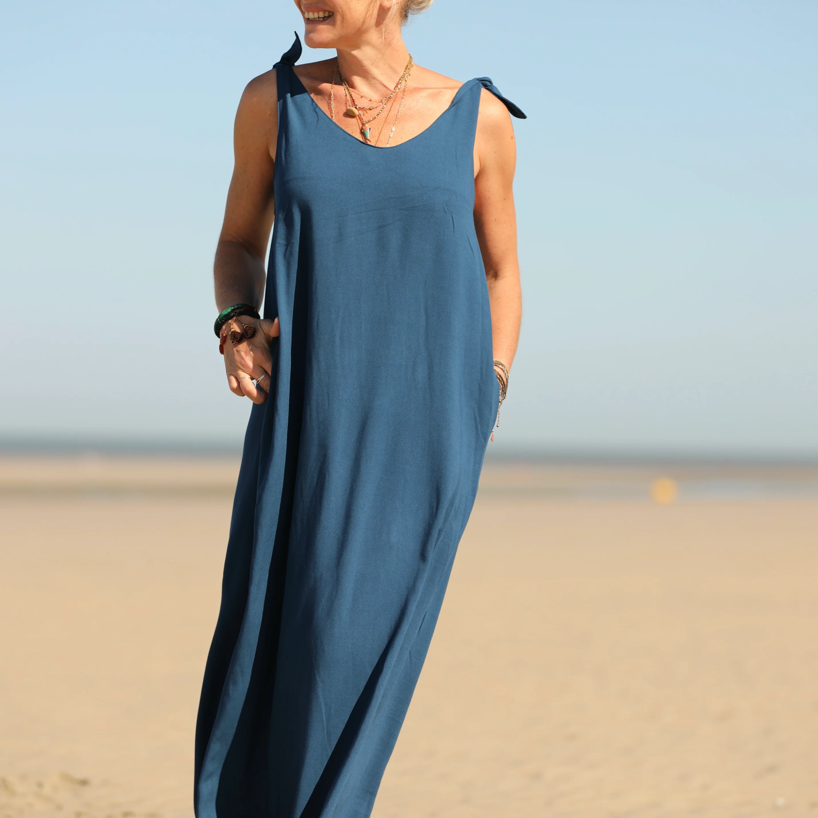 Robe Laëtitia - sergé de viscose canard - Image 4