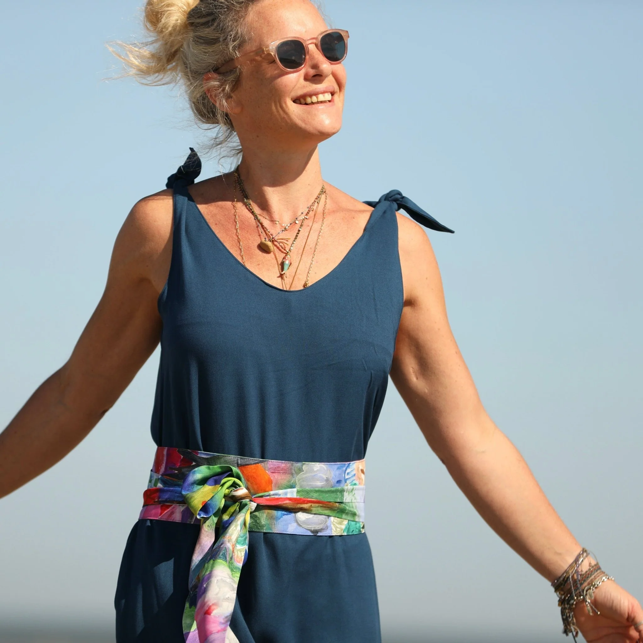 Robe Laëtitia - sergé de viscose canard - Image 5