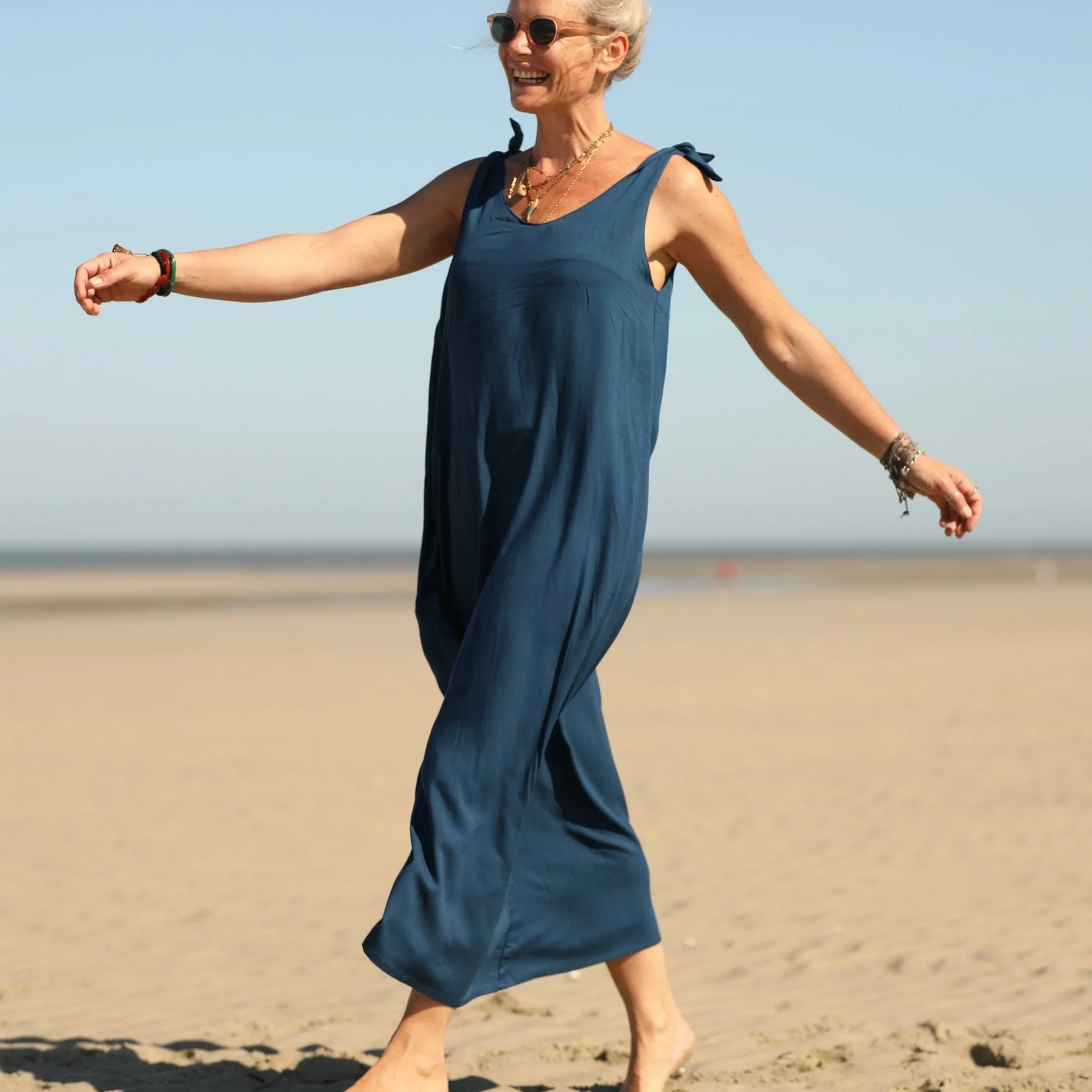 Robe Laëtitia - sergé de viscose canard - Image 8