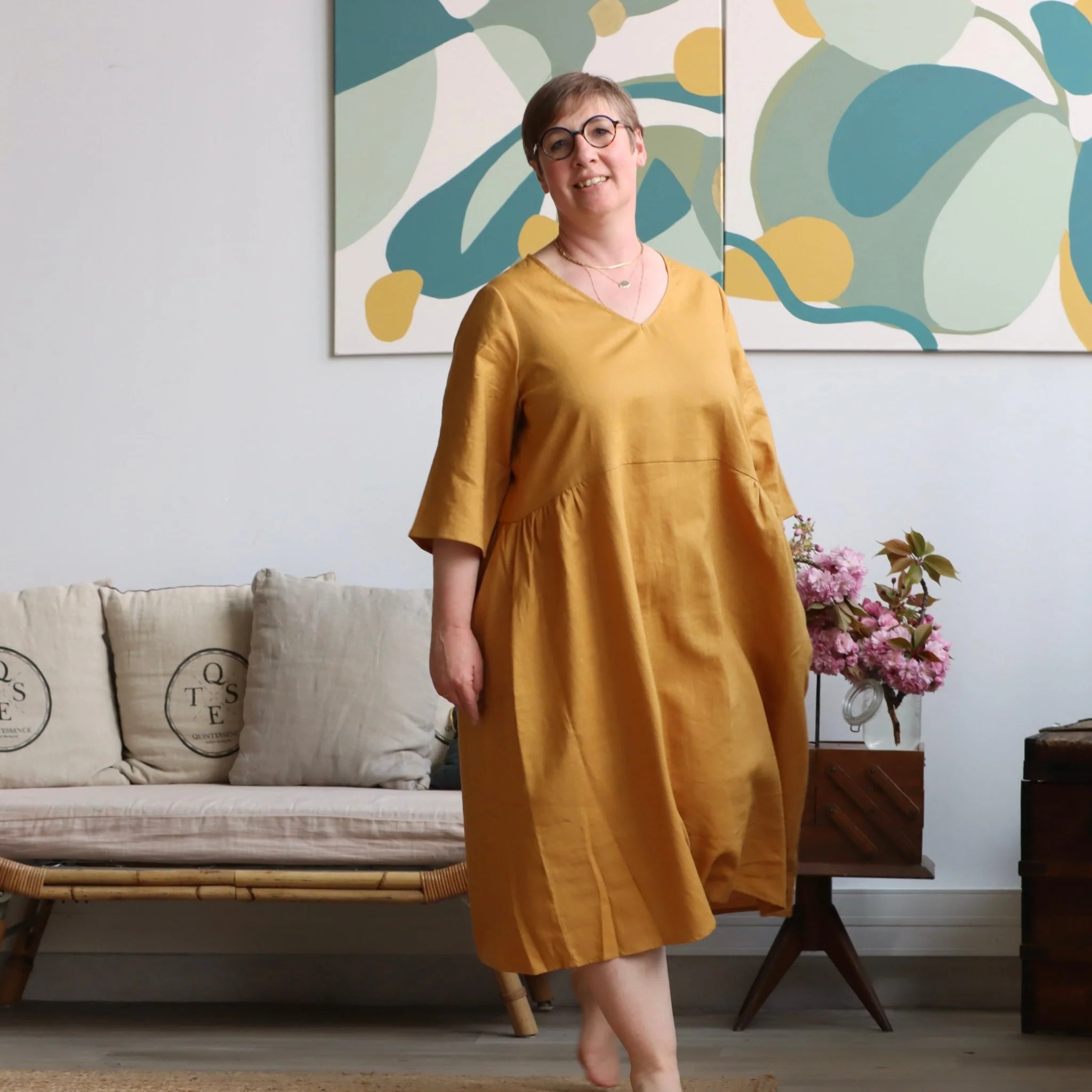 Prototype - Robe Lina - lin ocre