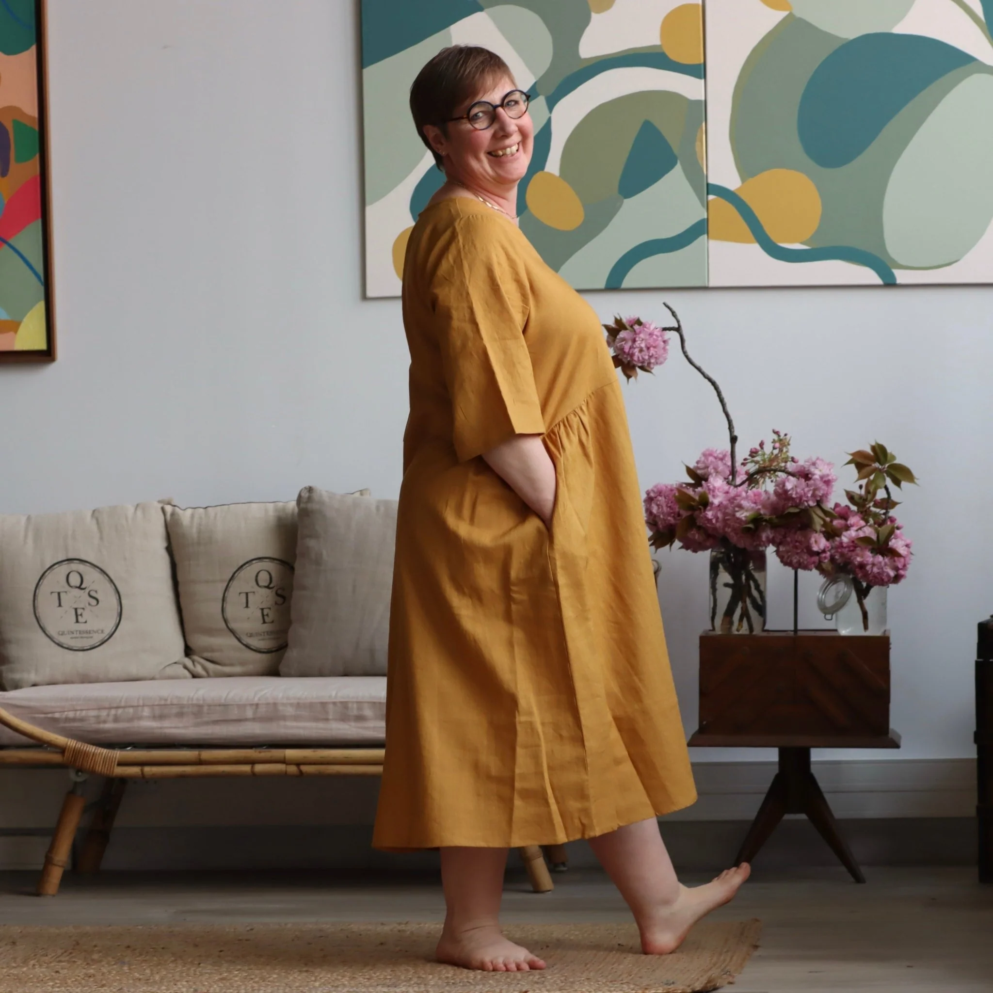Prototype - Robe Lina - lin ocre - Image 8