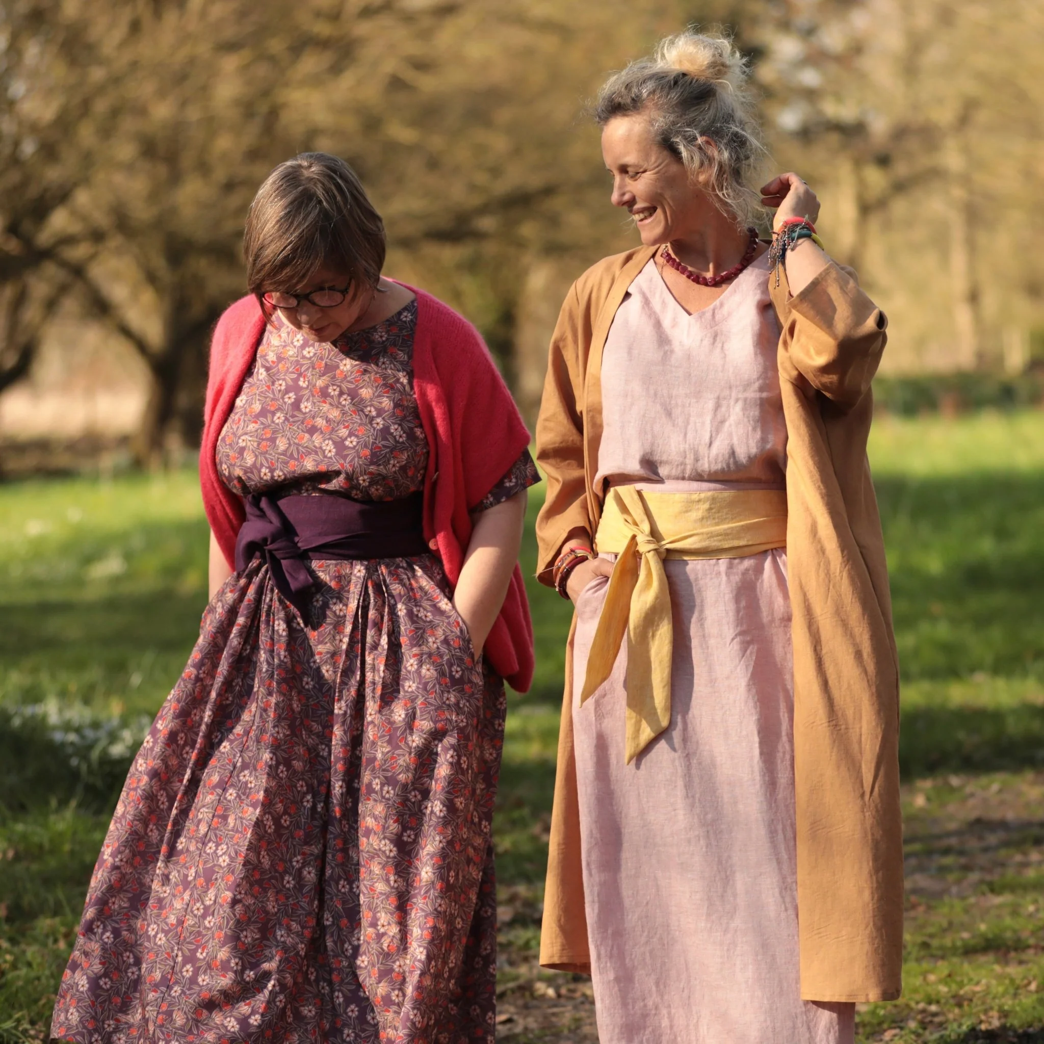 Robe Louisa - Coton fleurs d'aubergine - Image 10