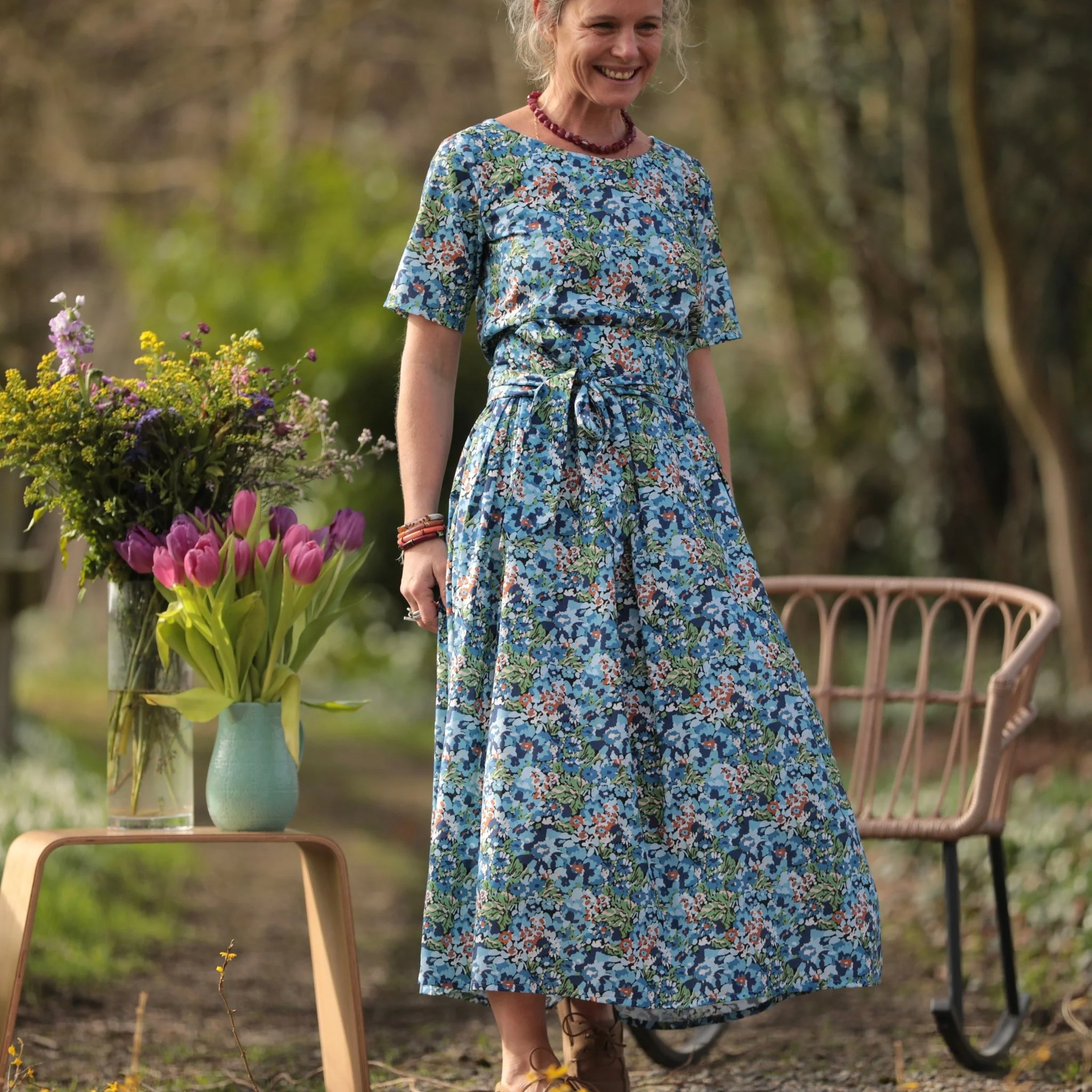 Robe Louisa - Fleurs d'Indigo - Image 15