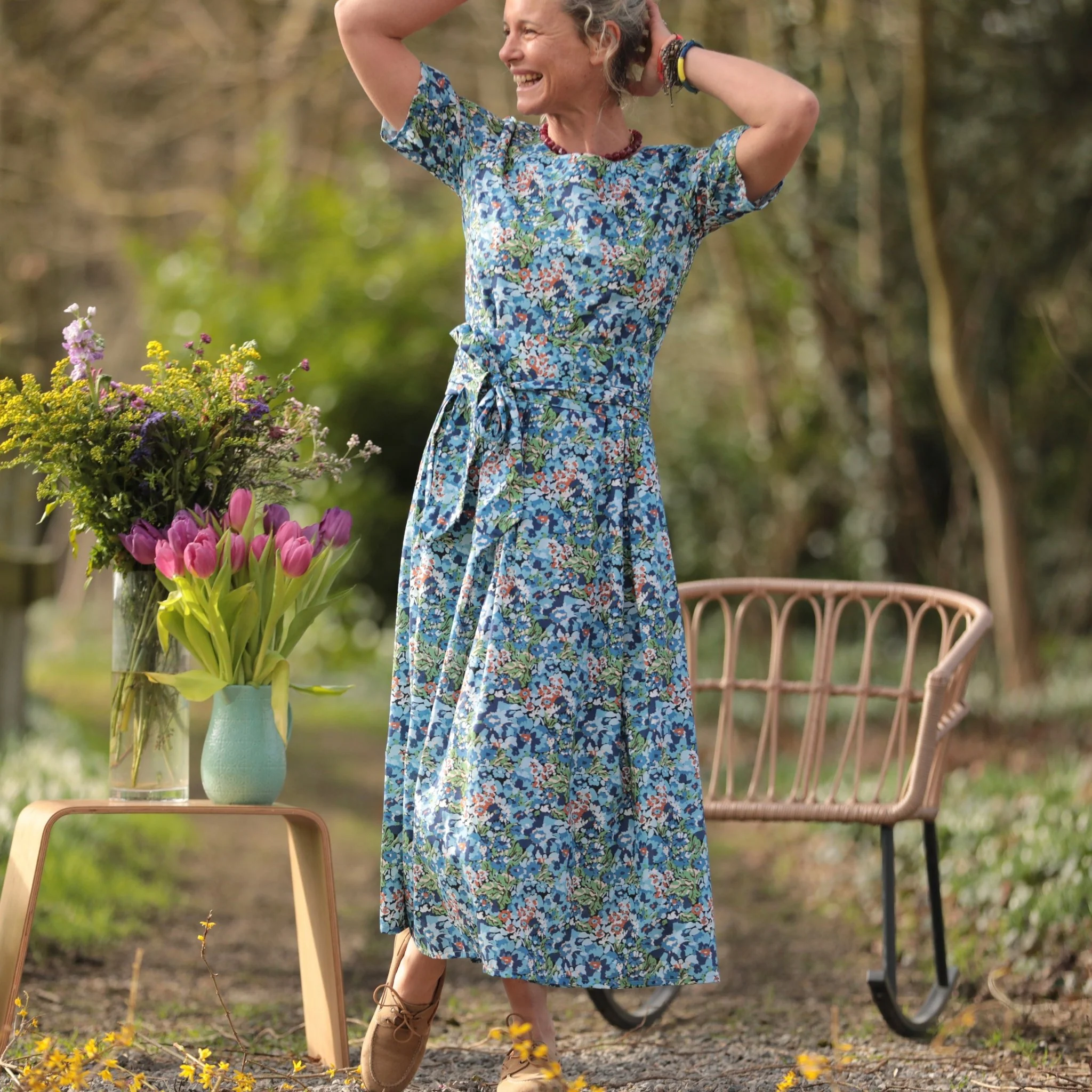 Robe Louisa - Fleurs d'Indigo - Image 3