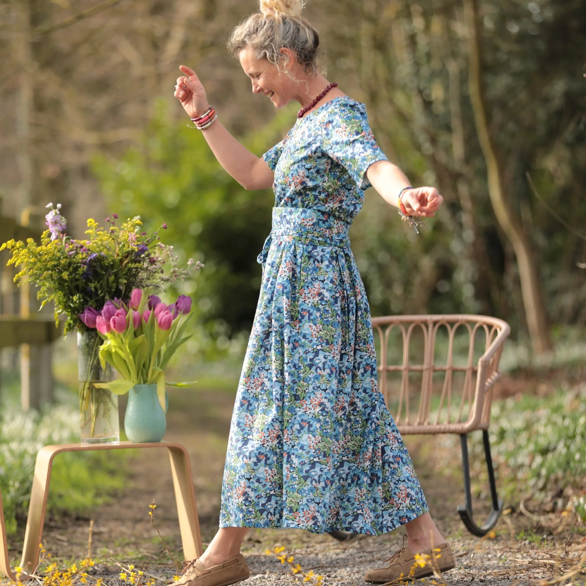 Robe Louisa - Fleurs d'Indigo - Image 7