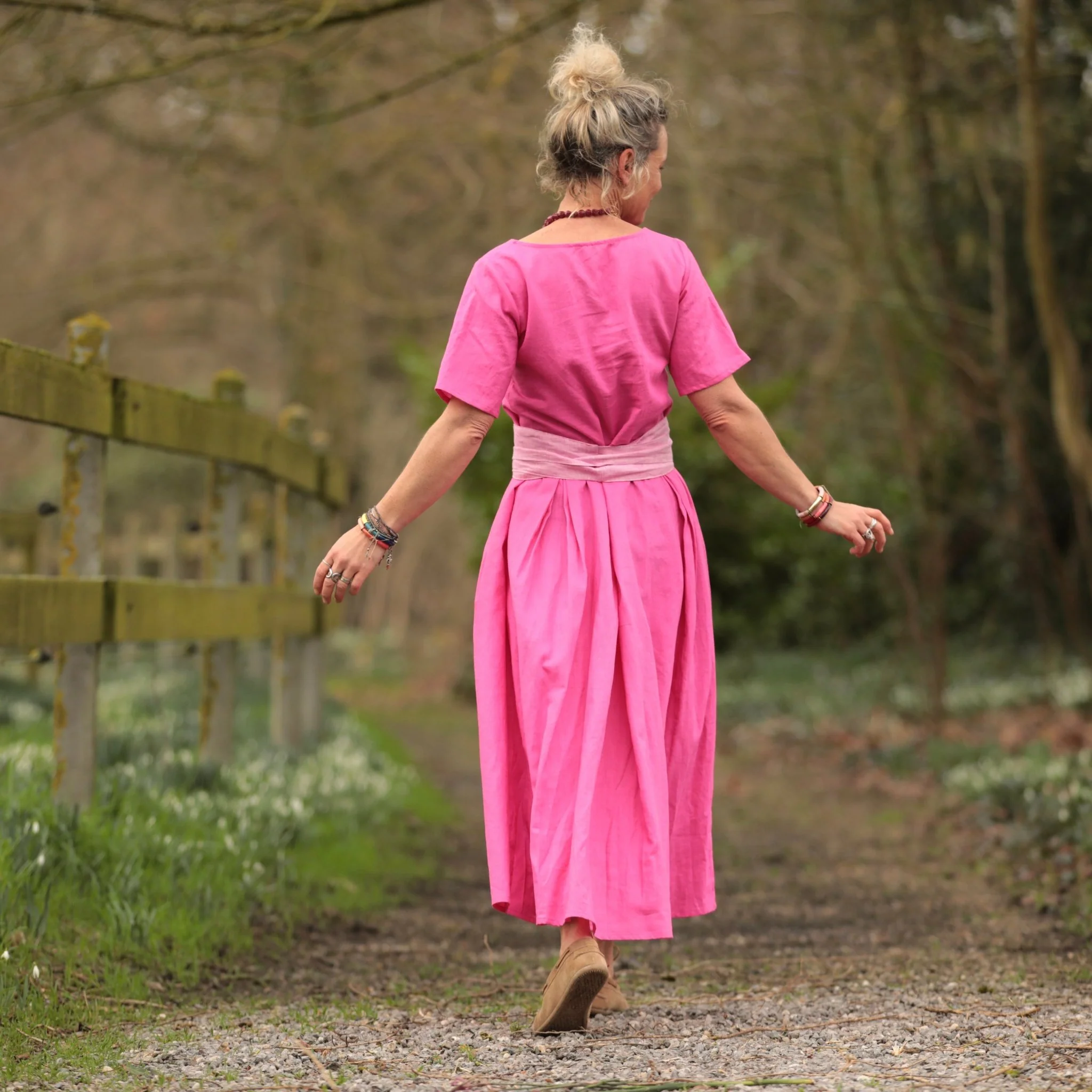 Robe Louisa - Lin fuchsia - Image 9