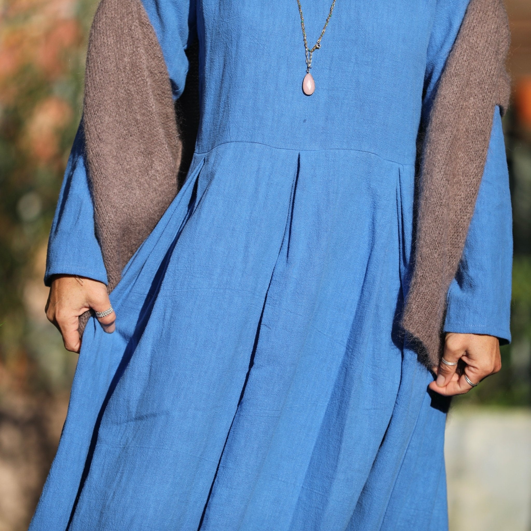 Robe Louisa - lin stone wash azur - Image 8