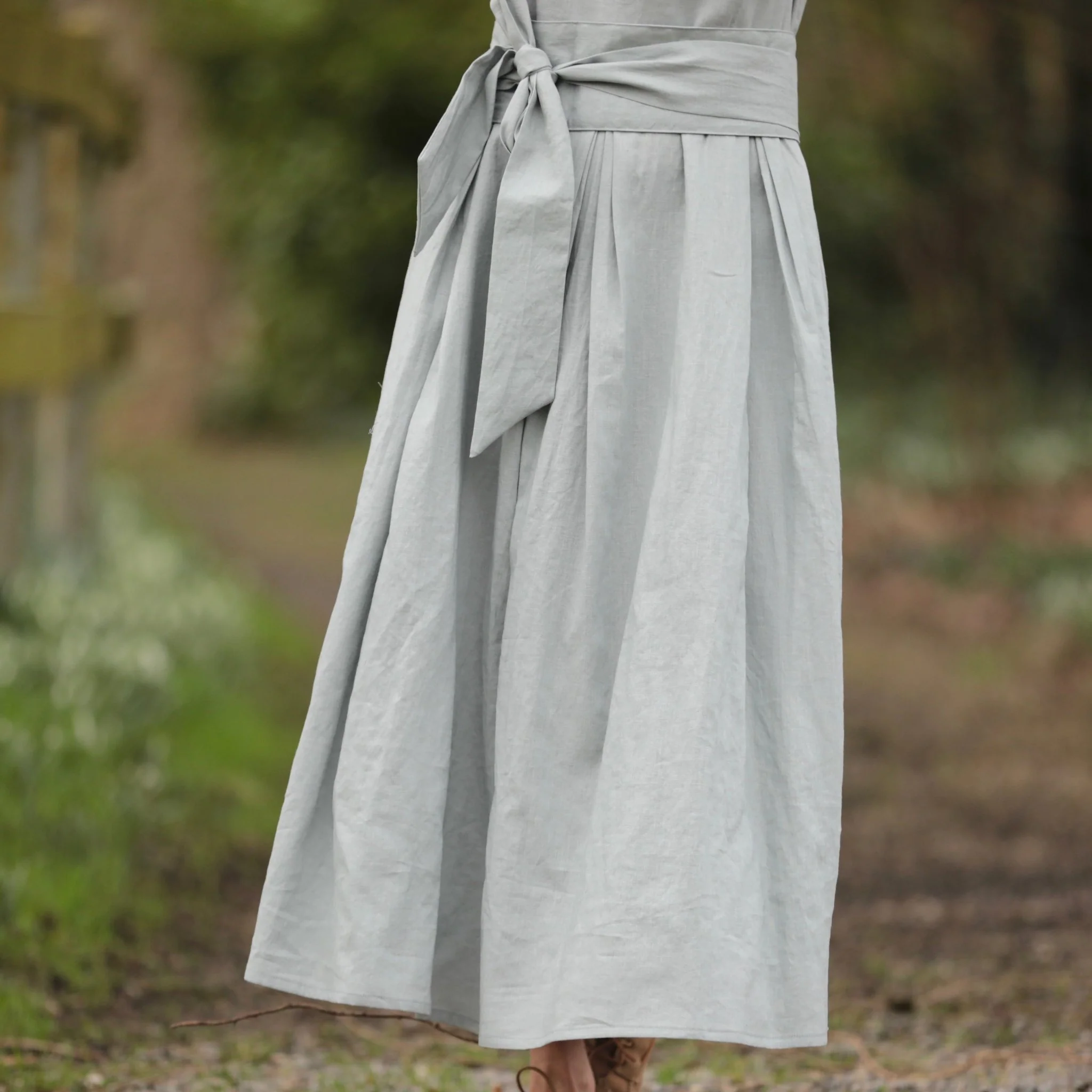 Robe Louisa - Lin vert d'eau - Image 5