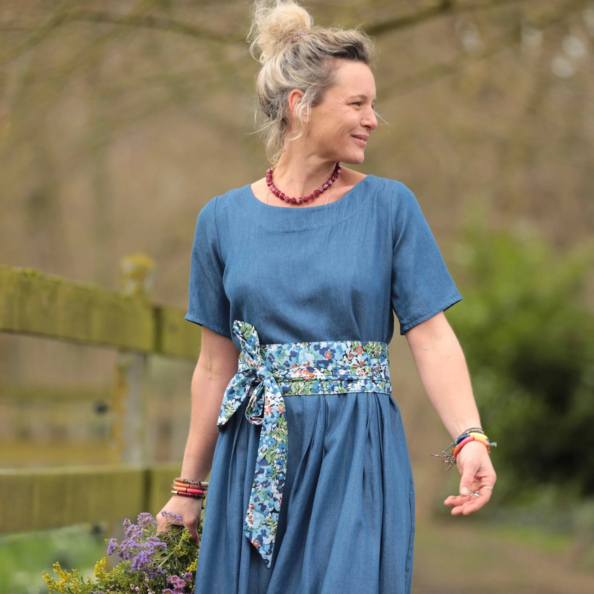 Robe Louisa - Lyocell denim bleu - Image 5