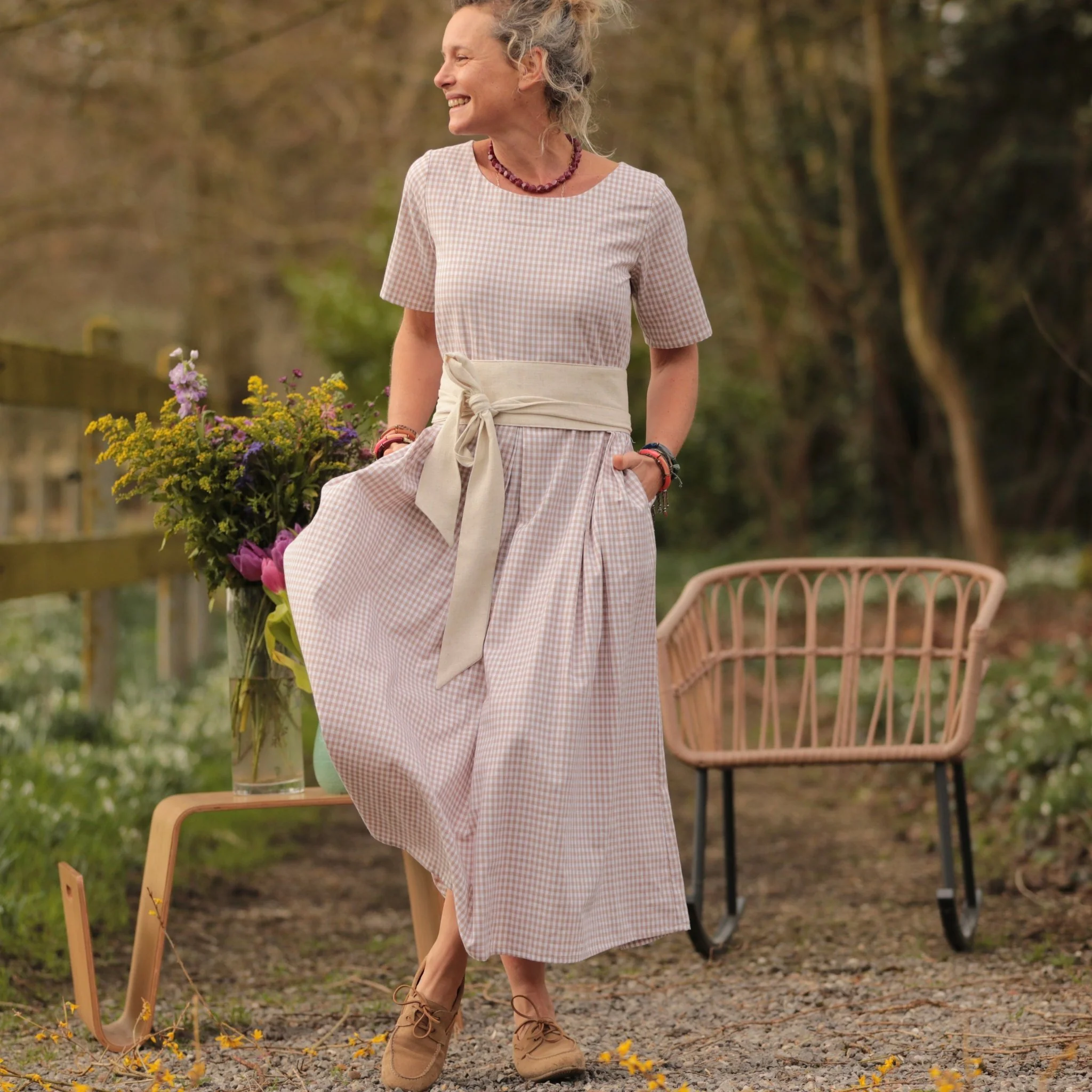 Robe Louisa - Vichy ficelle