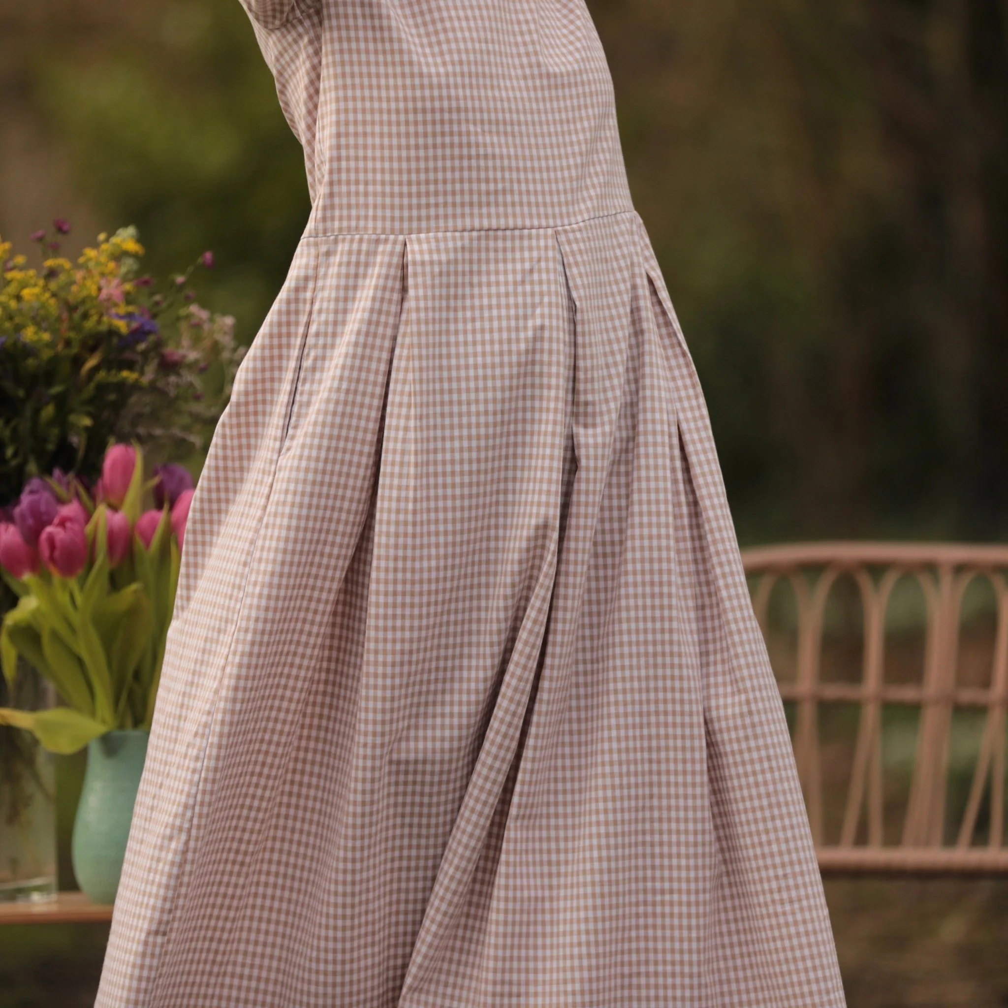 Robe Louisa - Vichy ficelle - Image 10