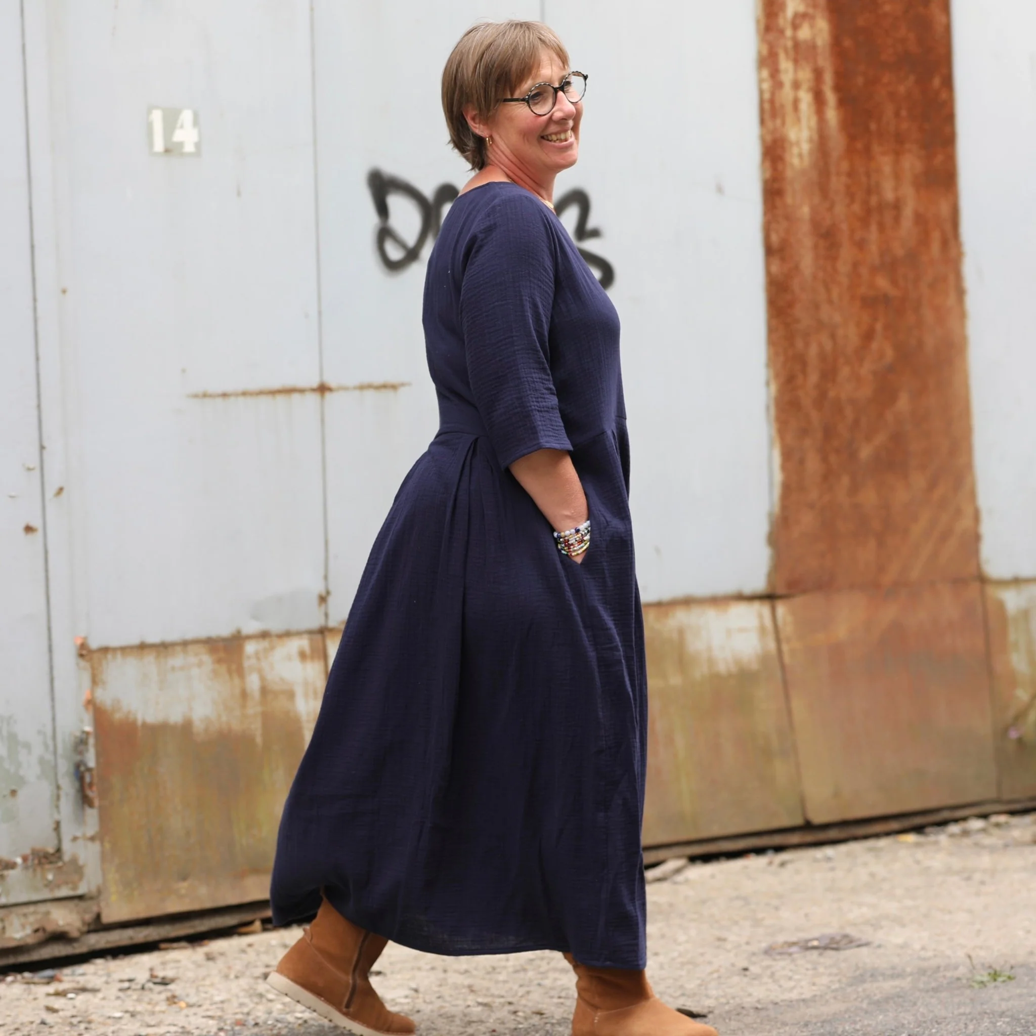 Robe Louisa viscose Brume sauvage - Image 10