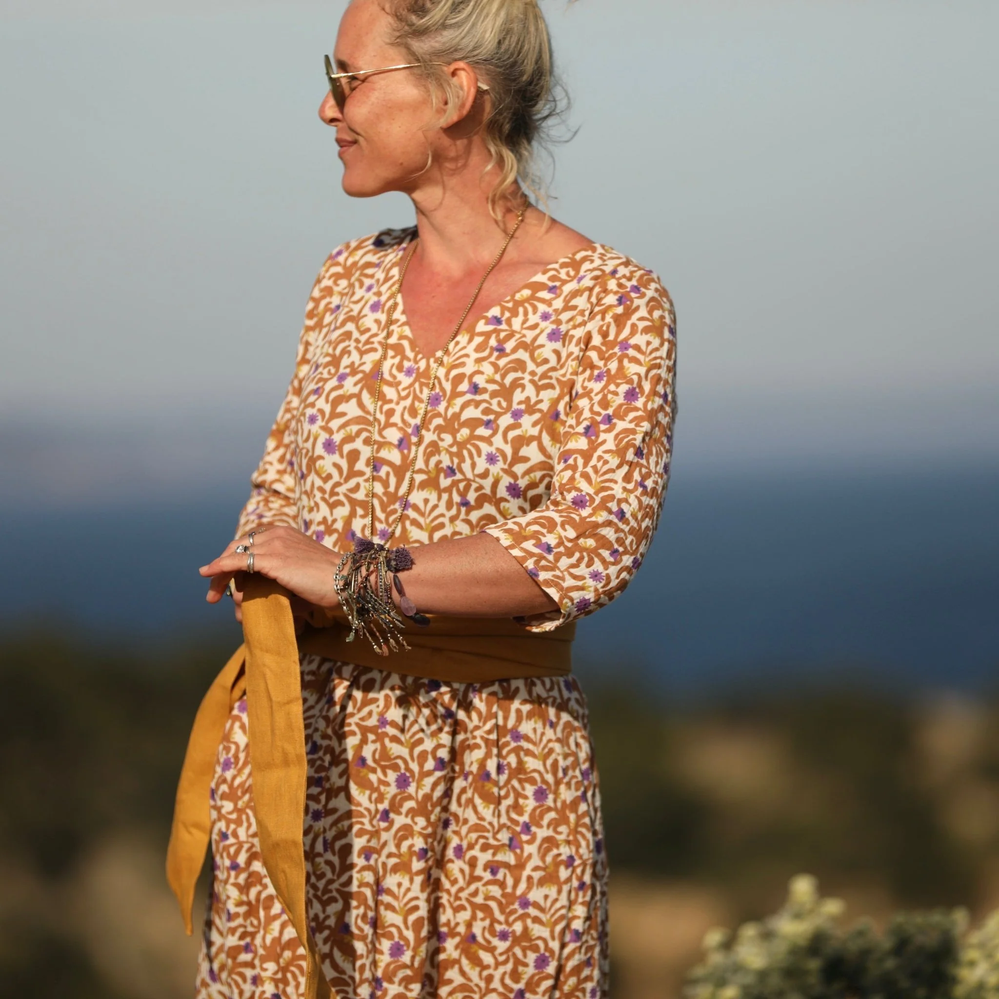 Robe Louisette  - double gaze de coton Chèvrefeuille - Image 3