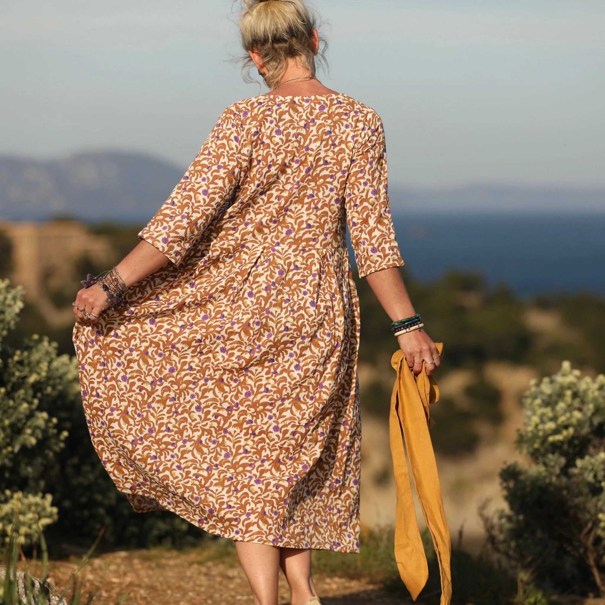 Robe Louisette  - double gaze de coton Chèvrefeuille - Image 4