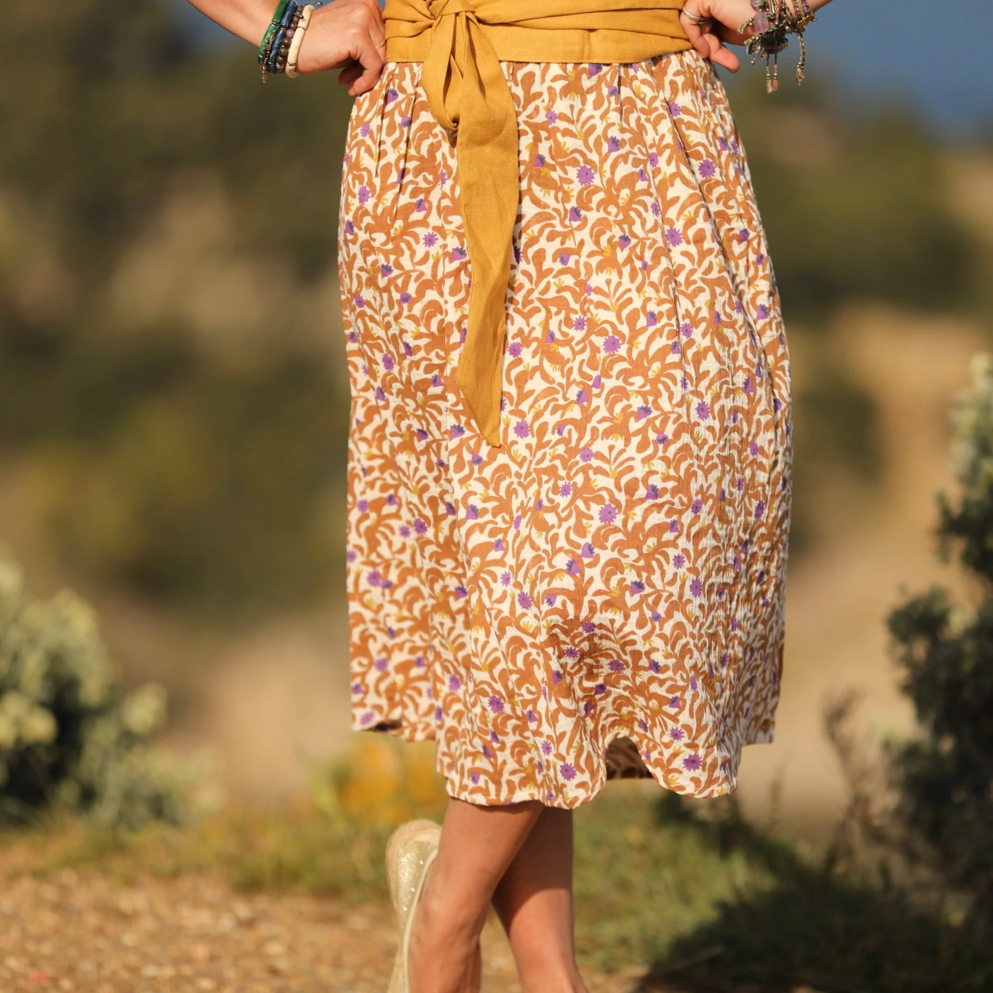 Robe Louisette  - double gaze de coton Chèvrefeuille - Image 5