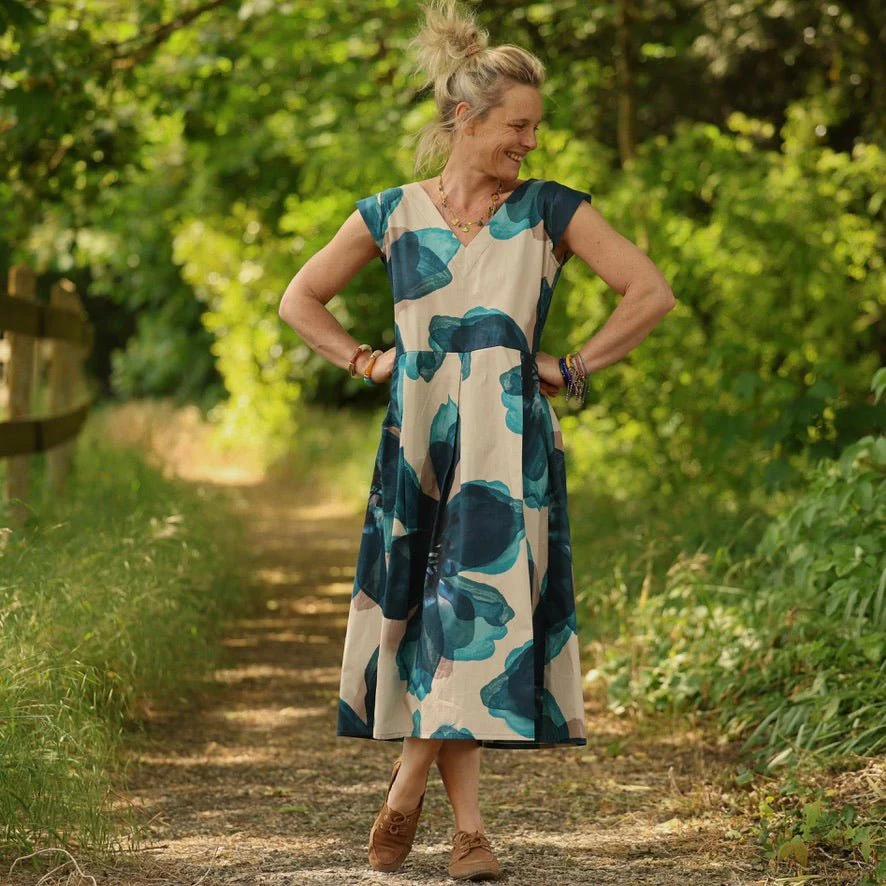 Robe Louison - satin de coton Jardin d’Hiver - Image 3