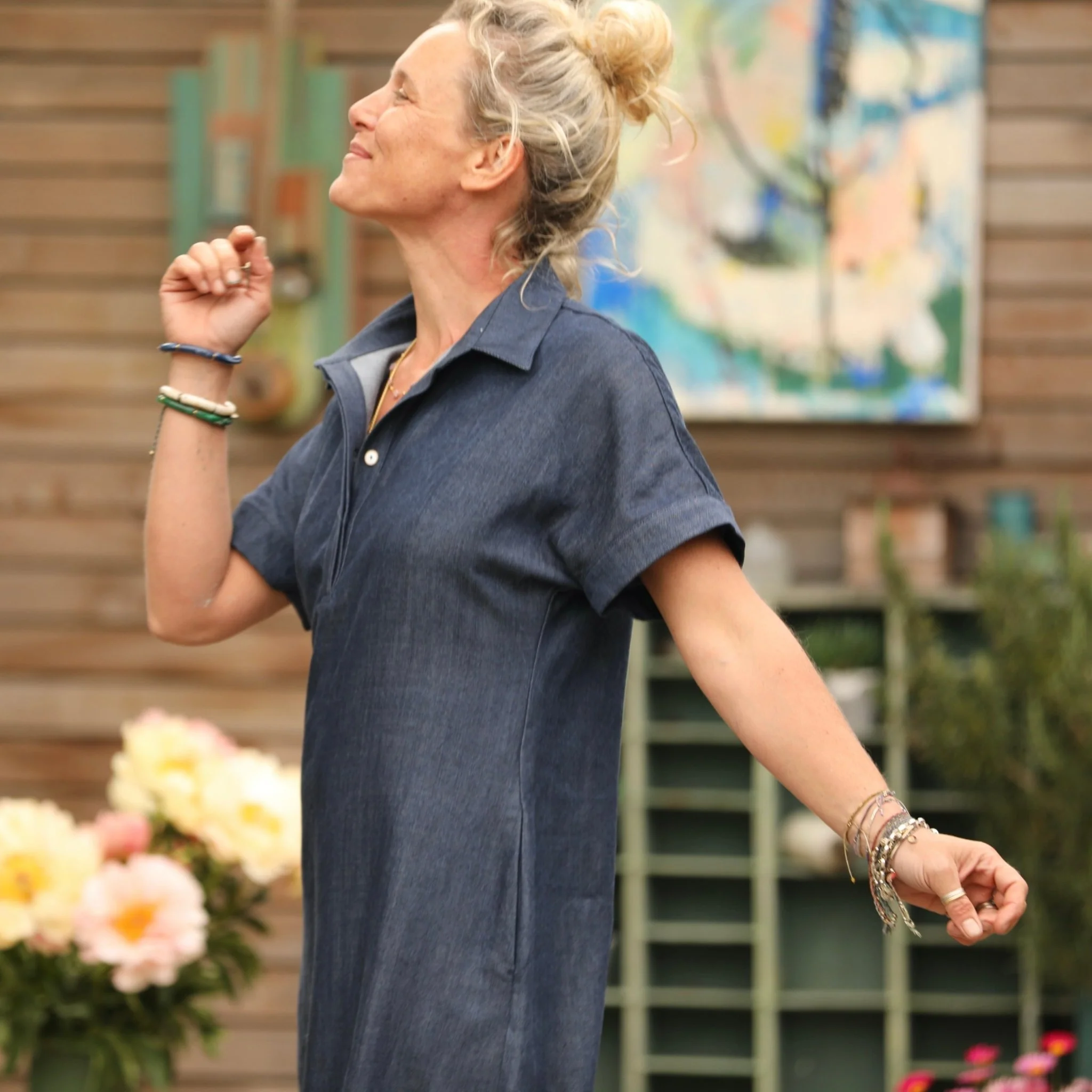 Robe Marlène - jean bleu - Image 2