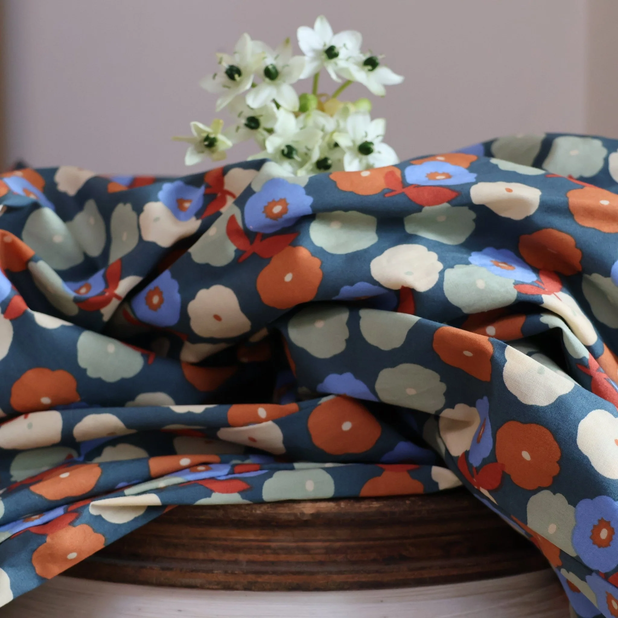 Robe Pomme - longueur midi - coton - jardin d'antan - Image 2