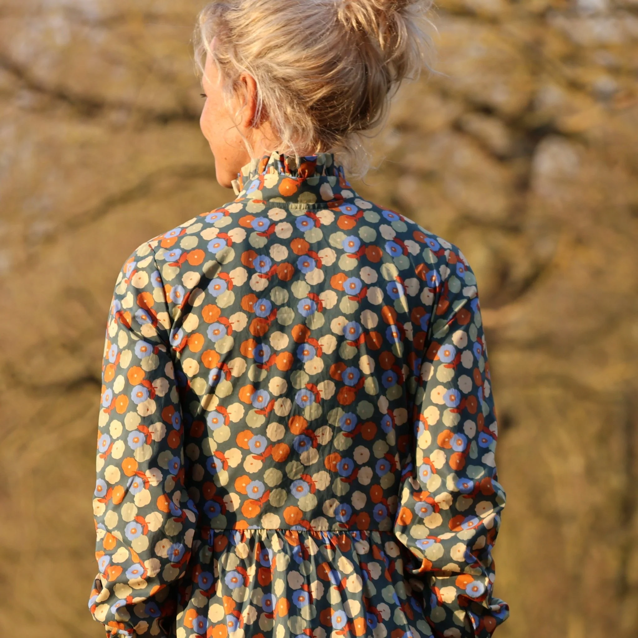 Robe Pomme - longueur midi - coton - jardin d'antan - Image 3