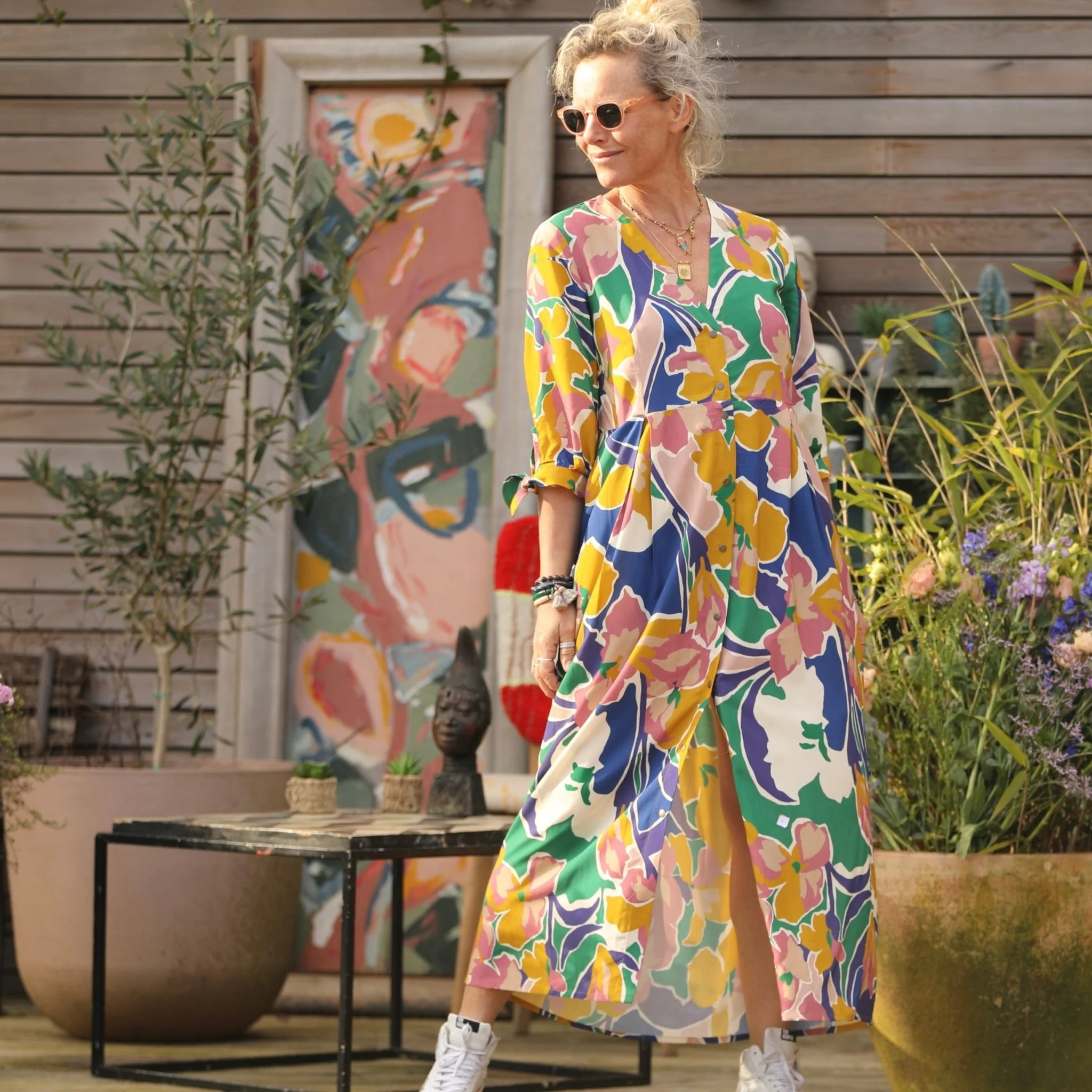 Robe Ryme - viscose nymphéas