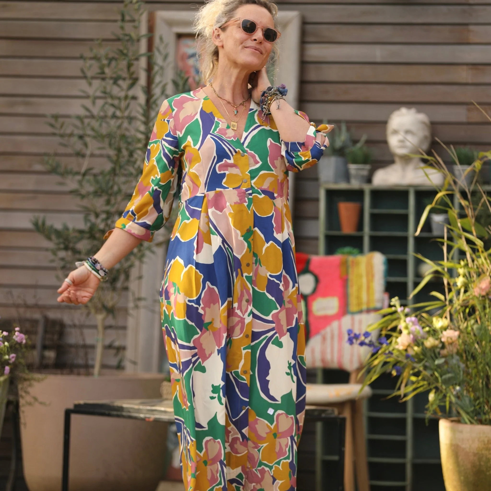 Robe Ryme - viscose nymphéas - Image 10