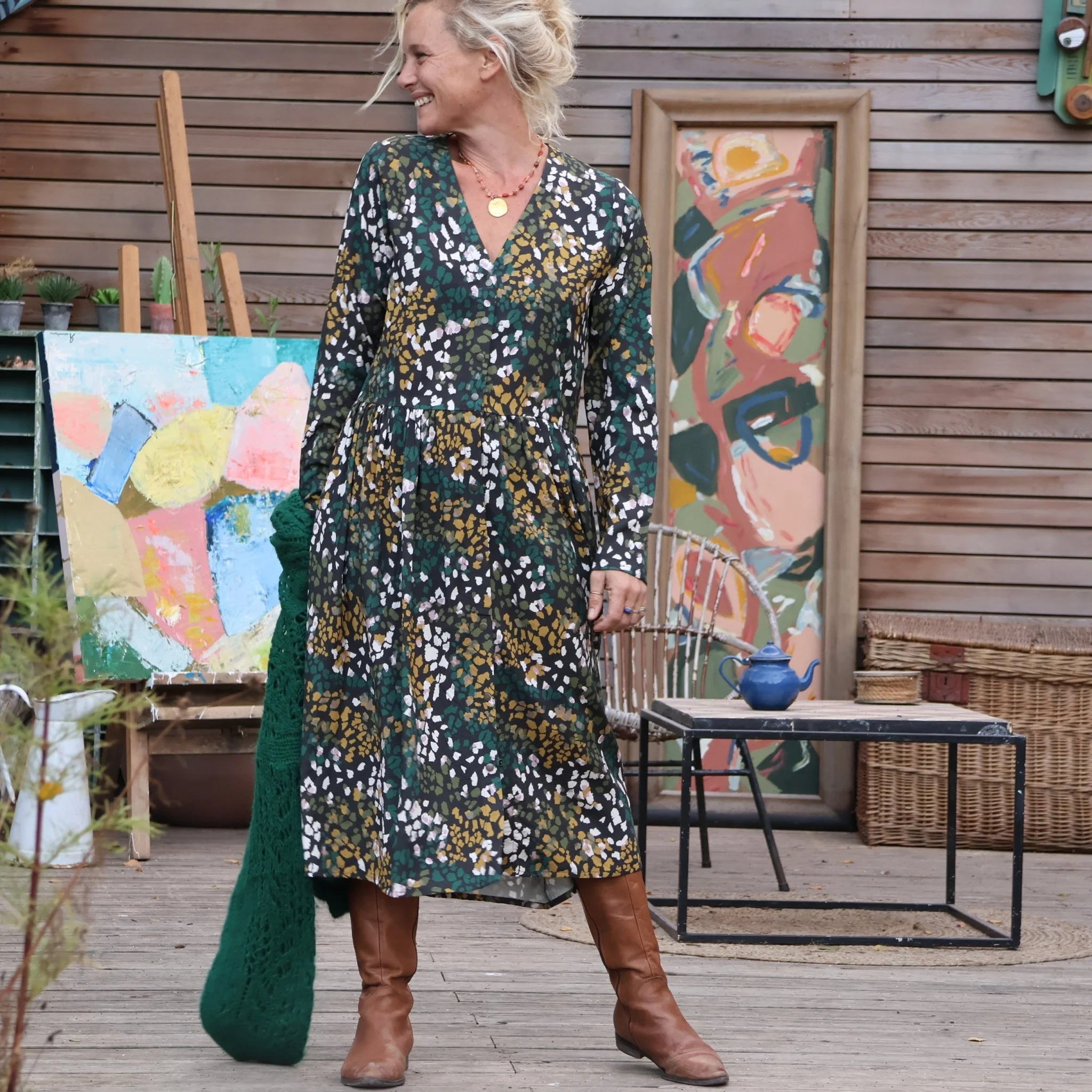 Robe Sia -  viscose imprimée Padoue