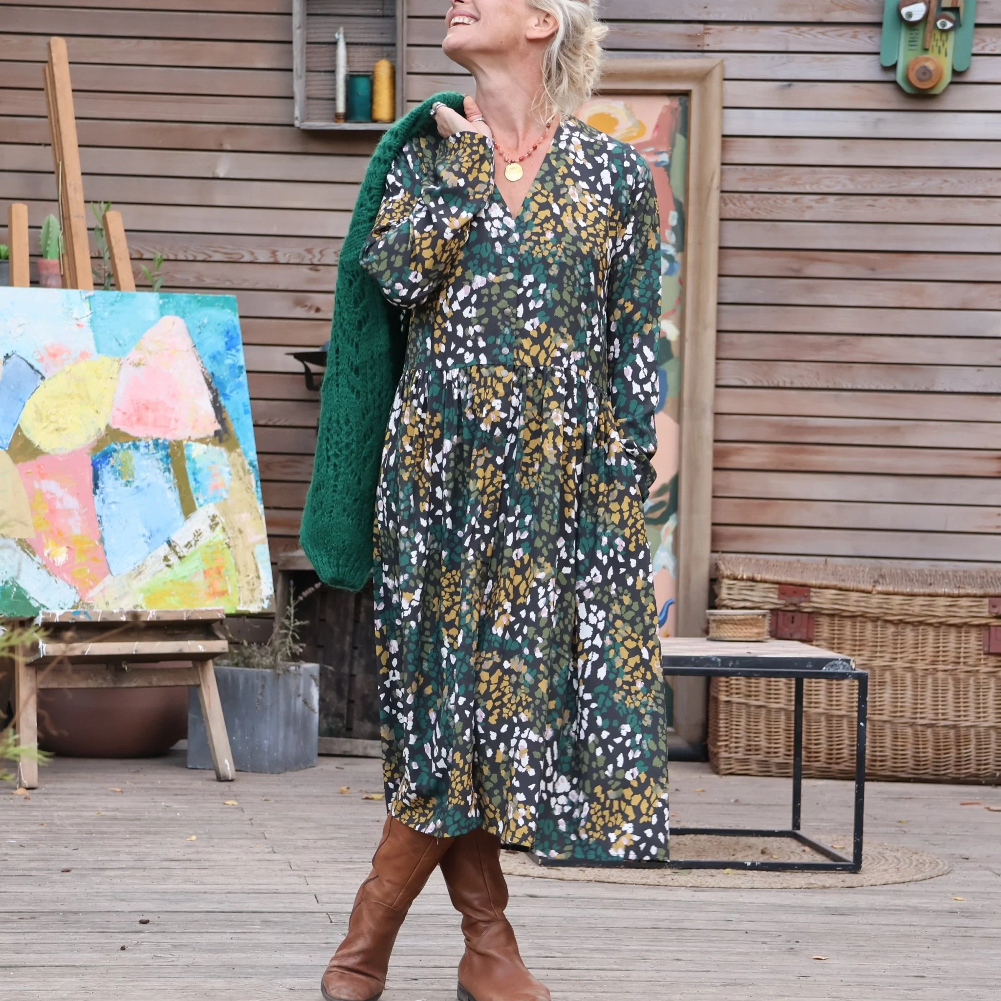 Robe Sia -  viscose imprimée Padoue - Image 6