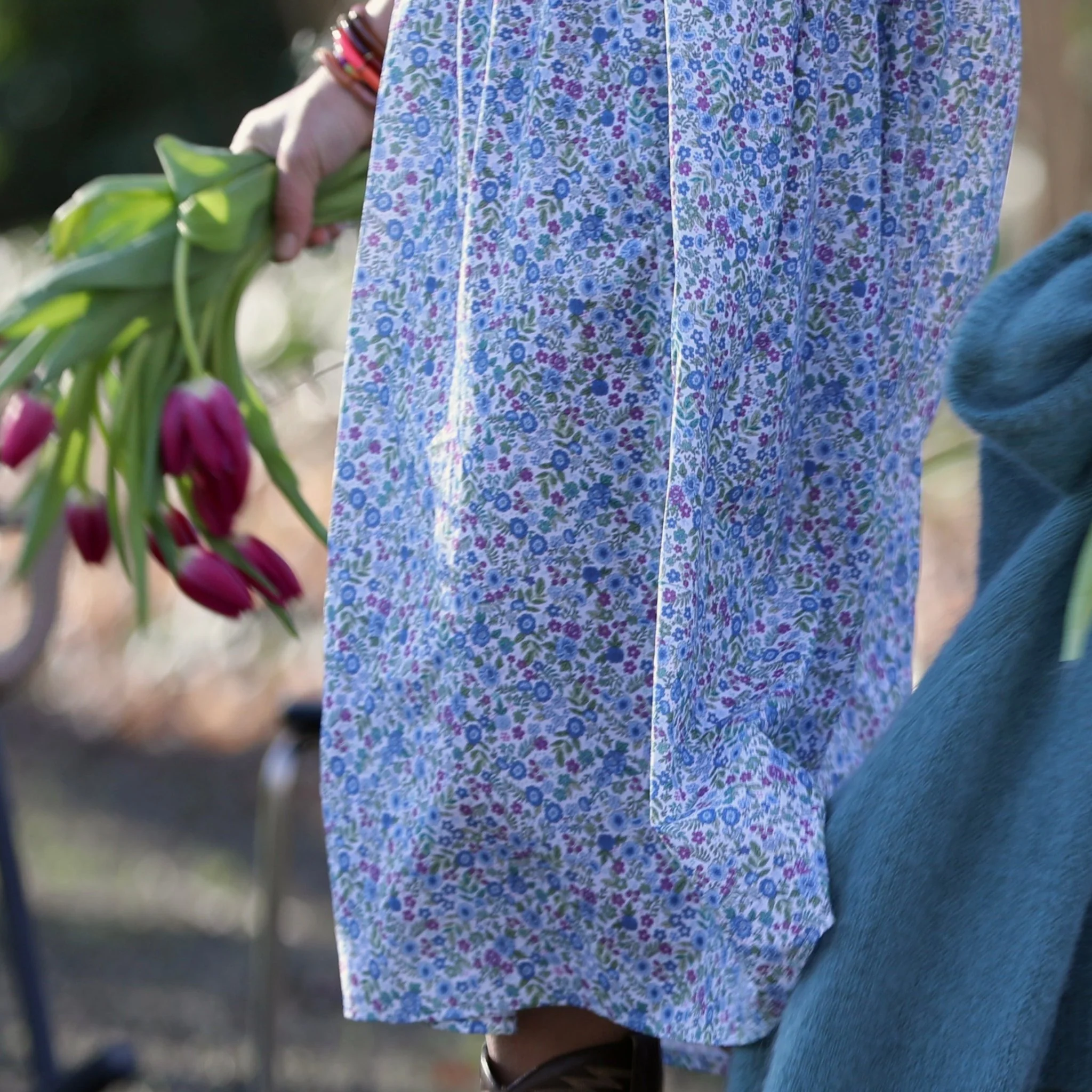 Robe Solène - coton"Printemps bleu" - Image 5
