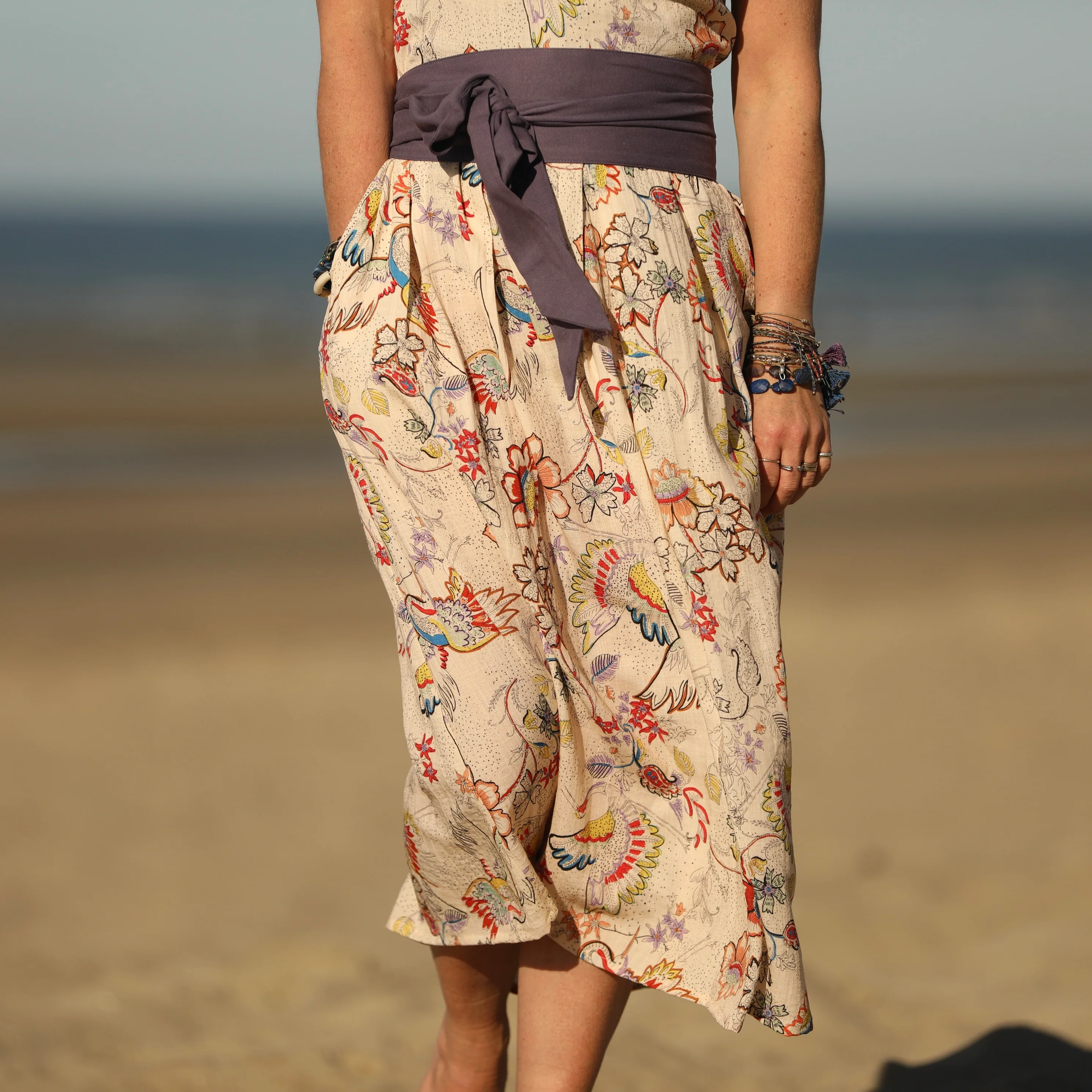 Robe Sylvette - viscose imprimé Éclats d'Ailes - Image 8