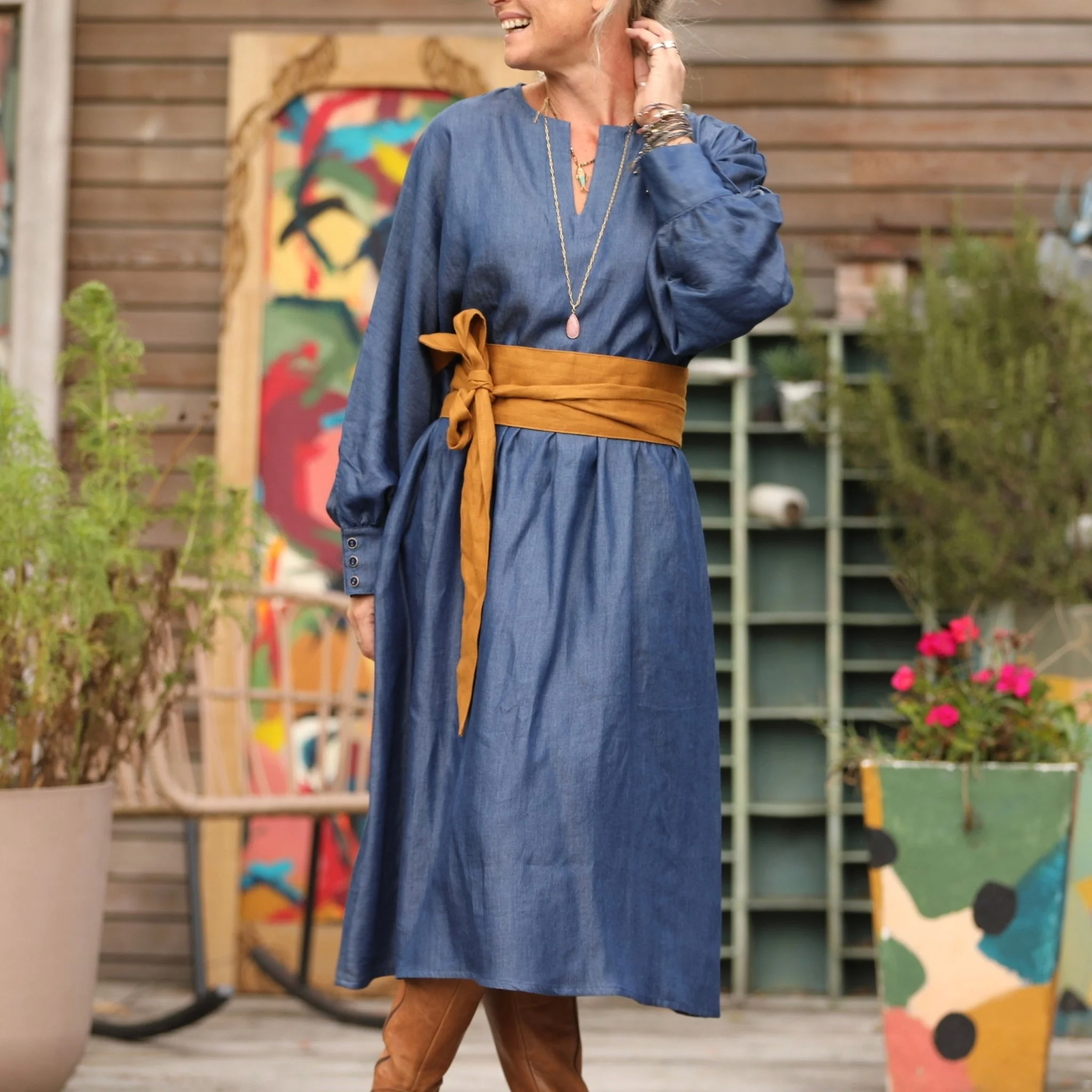 Robe Orlane - lyocell denim bleu - Image 4