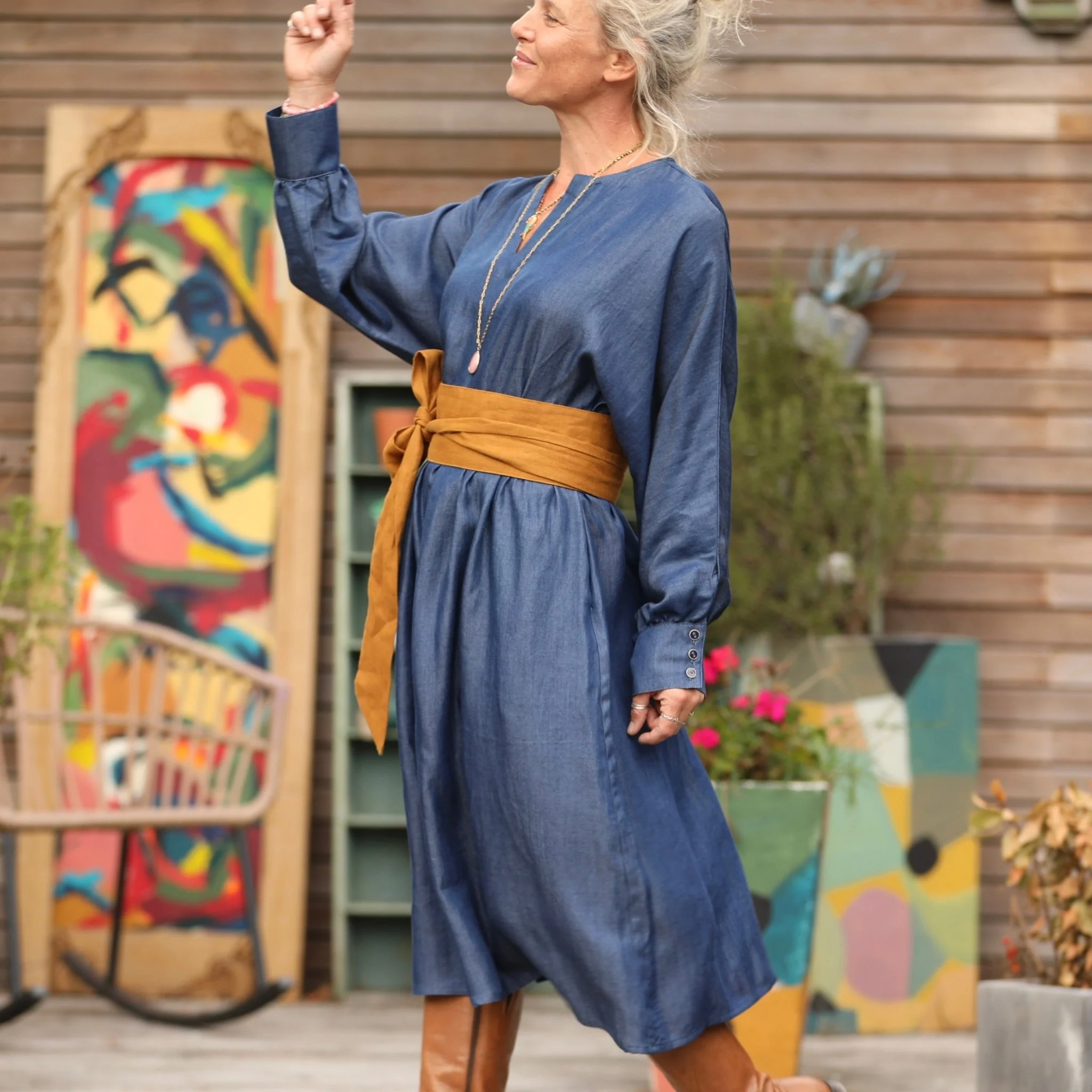 Robe Orlane - lyocell denim bleu - Image 6