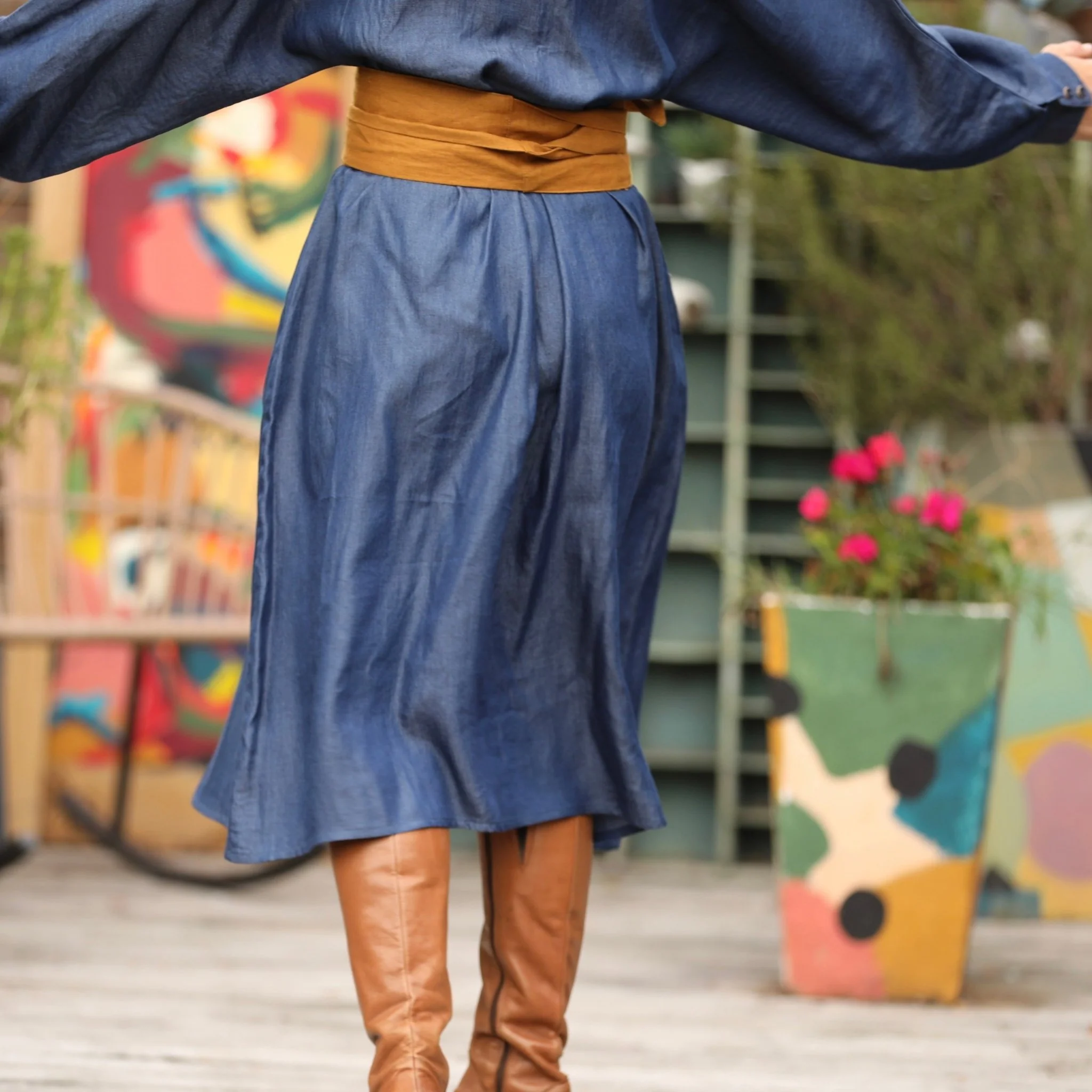 Robe Orlane - lyocell denim bleu - Image 8
