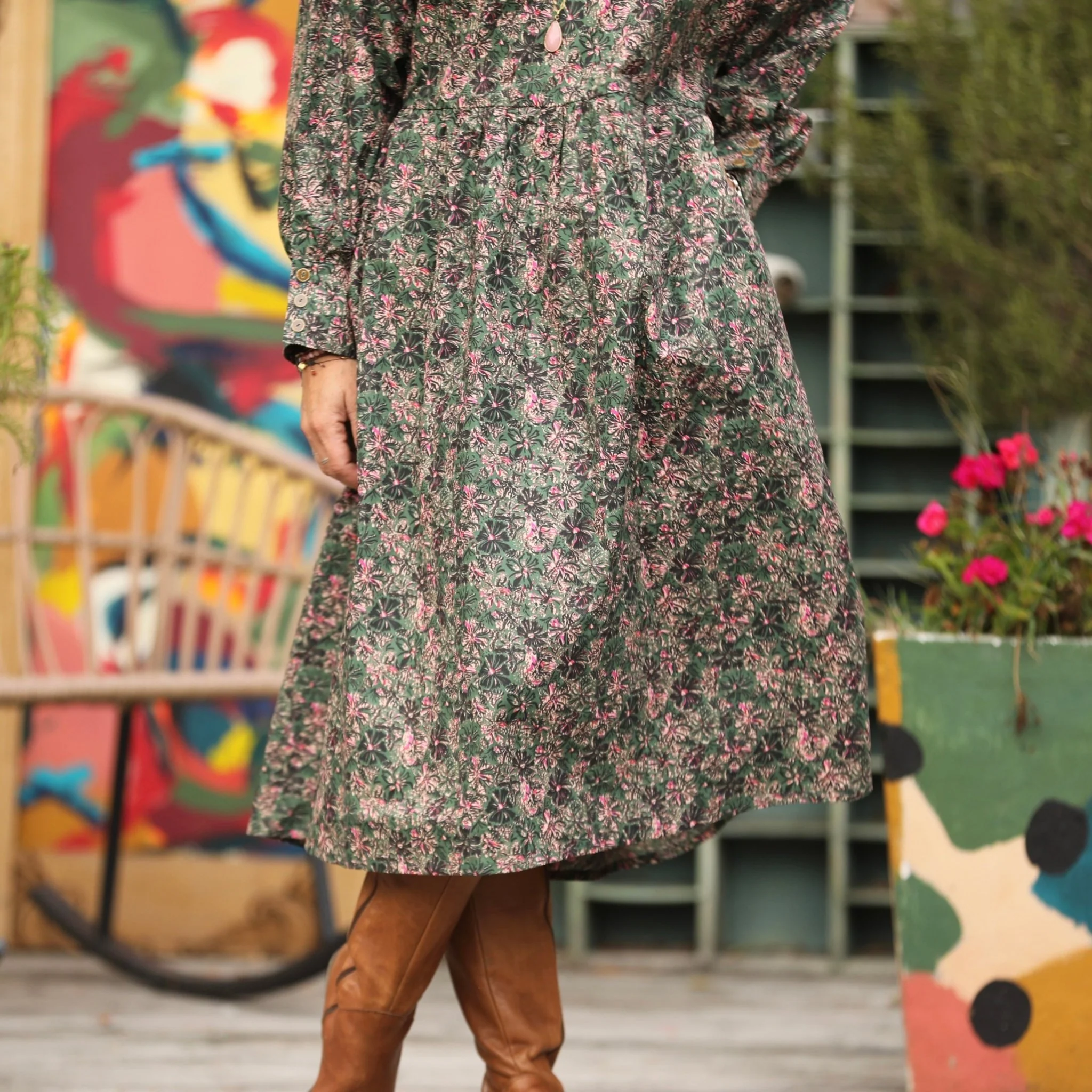 Robe Orlane - popeline de coton Brise boisée - Image 6