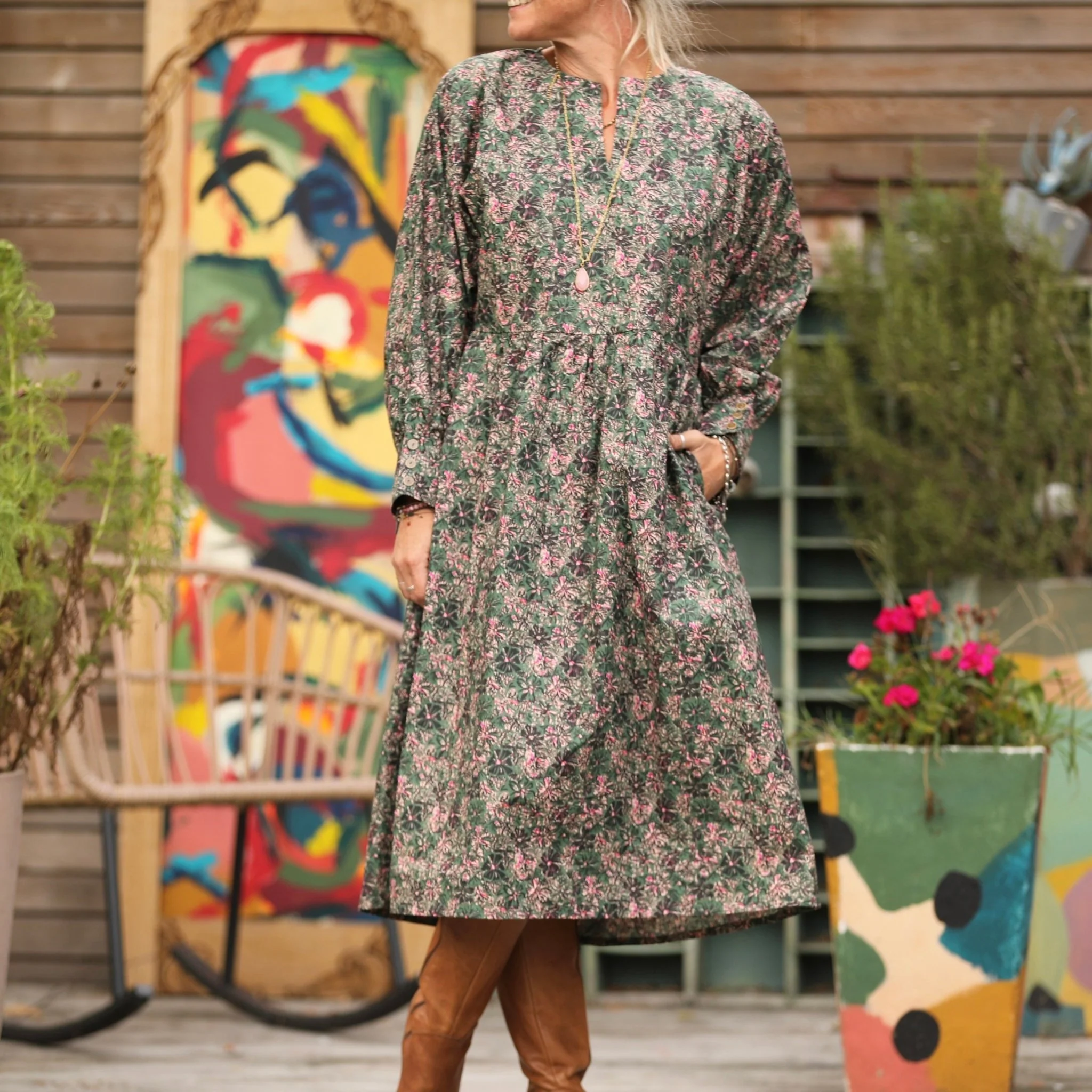 Robe Orlane - popeline de coton Brise boisée - Image 8