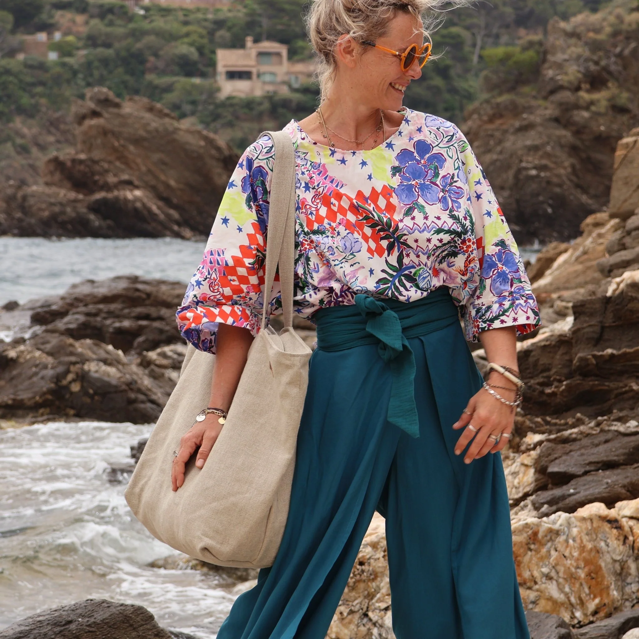 Sac Alfred en lin naturel - doublure en lin chamois - Image 5