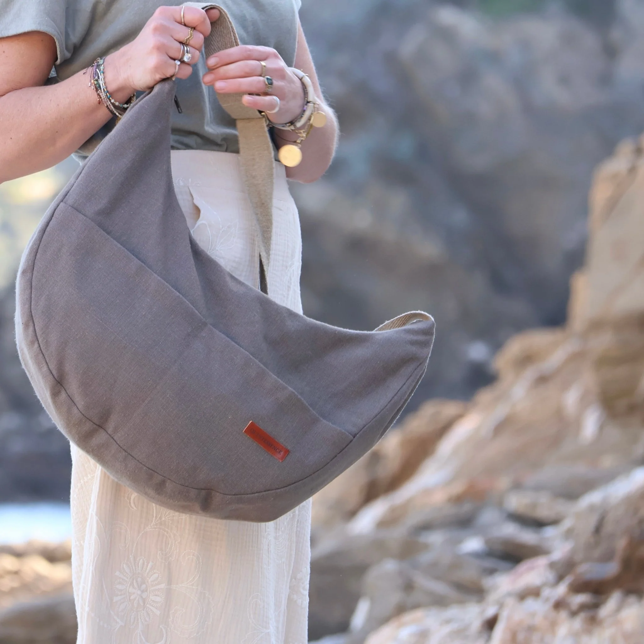 Sac Pia en lin chocolat - Image 3