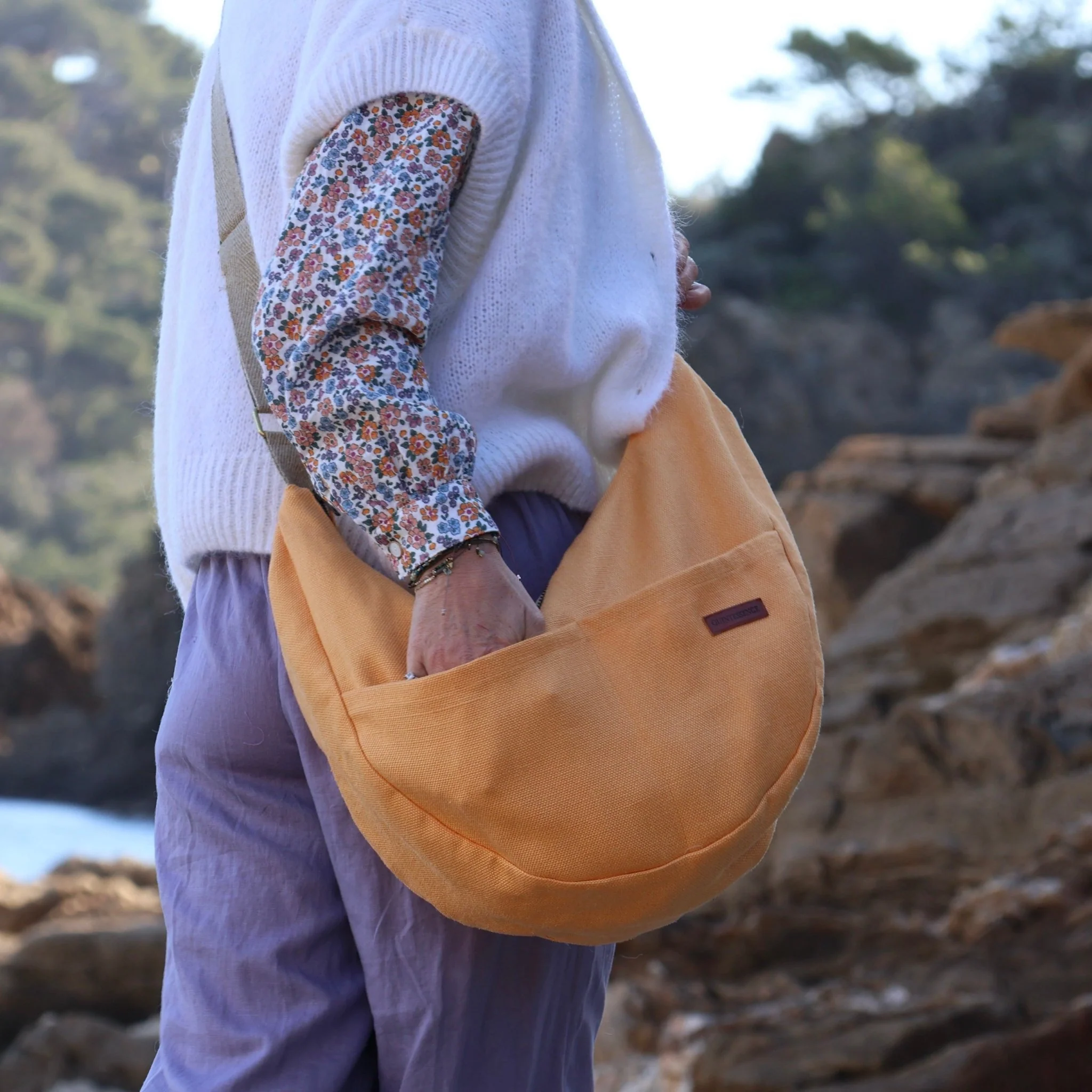 Sac Pia en lin orangé - Image 6