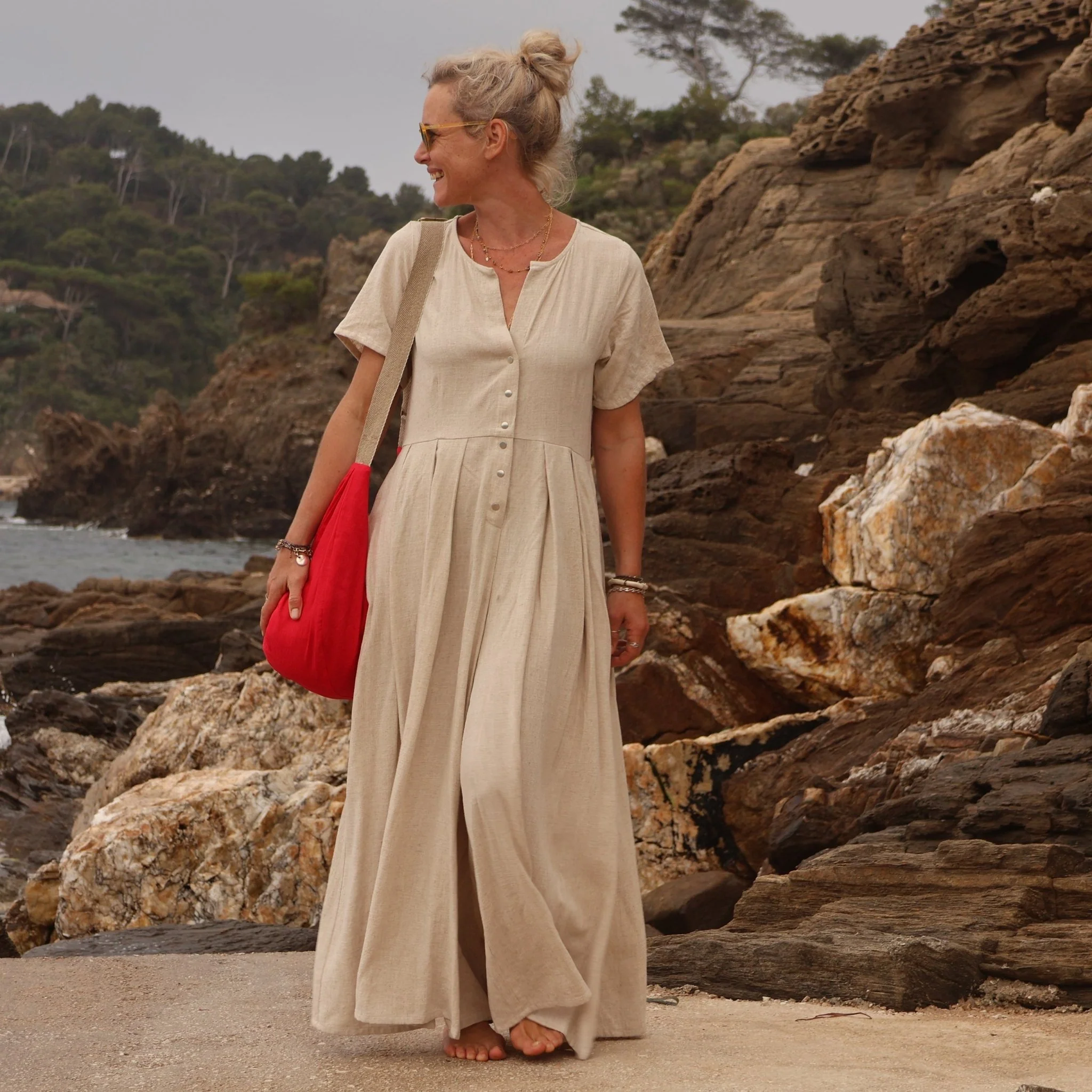 Sac Pia en lin rouge - Image 3