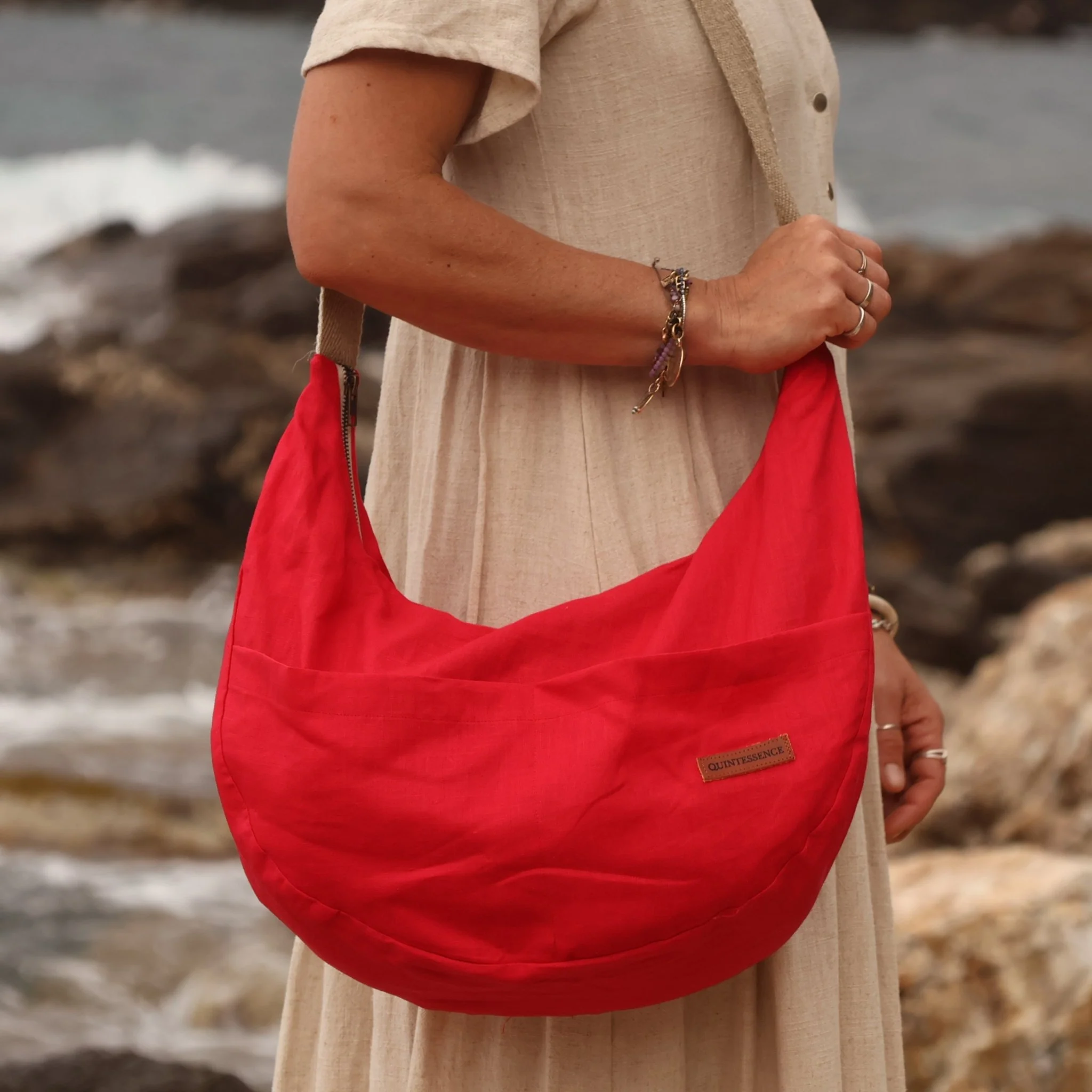 Sac Pia en lin rouge - Image 5