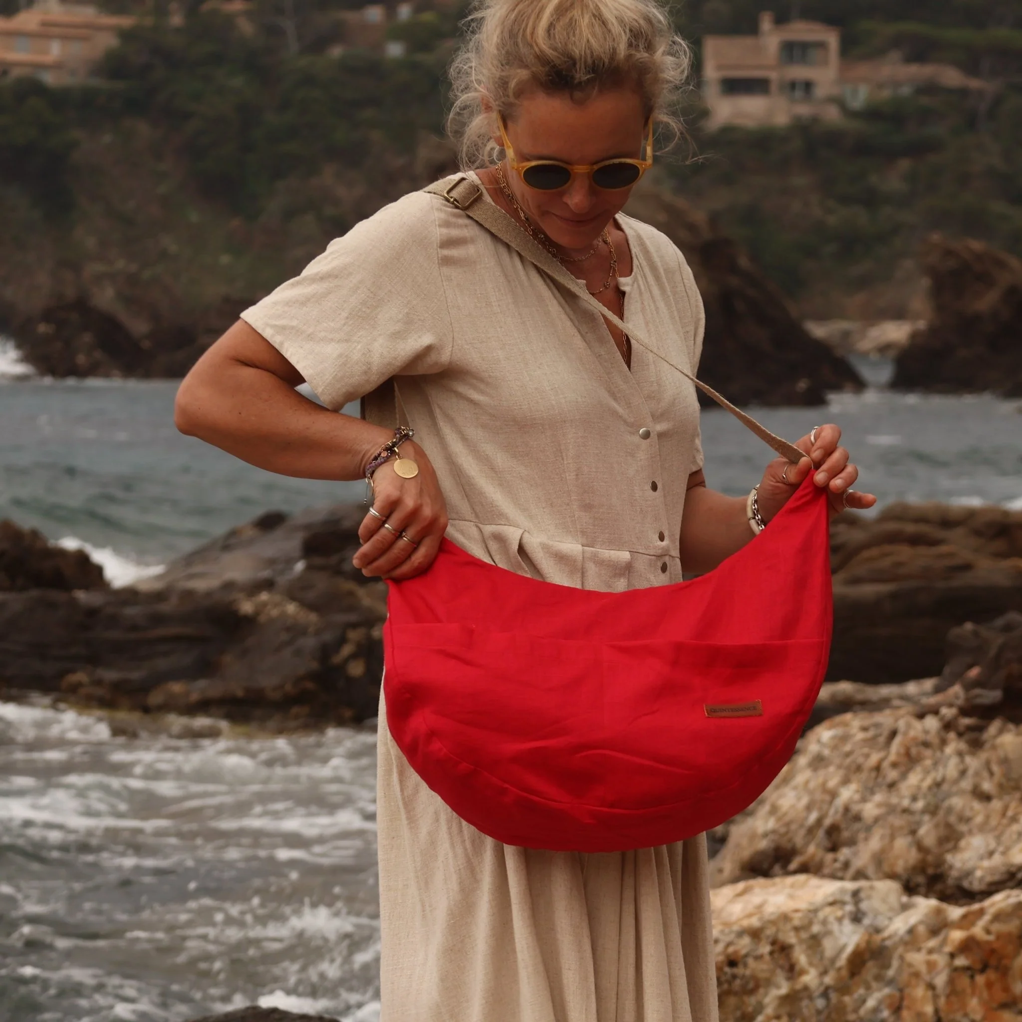 Sac Pia en lin rouge - Image 6