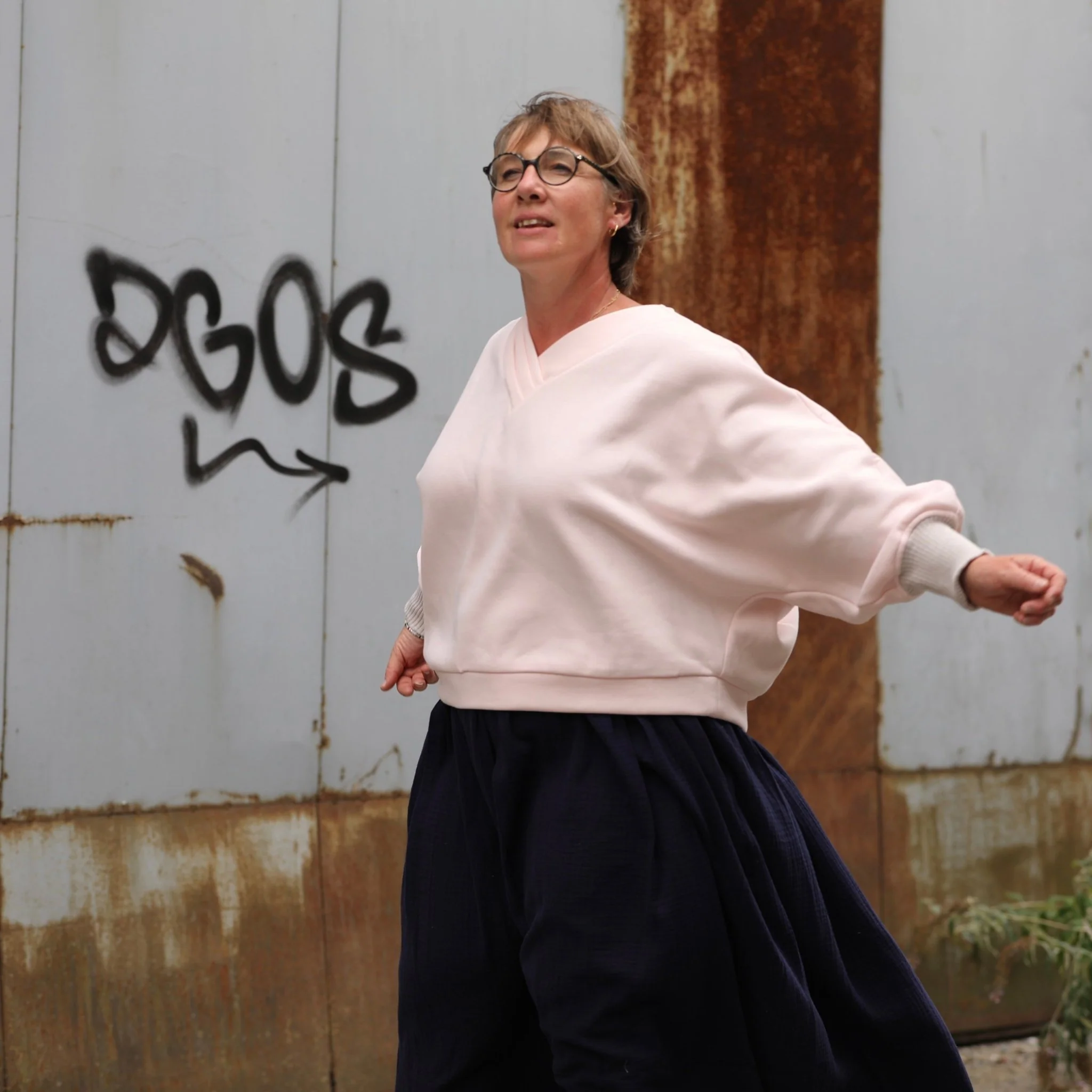 Sweat Ferdinand - rose dragée - version courte - Image 3