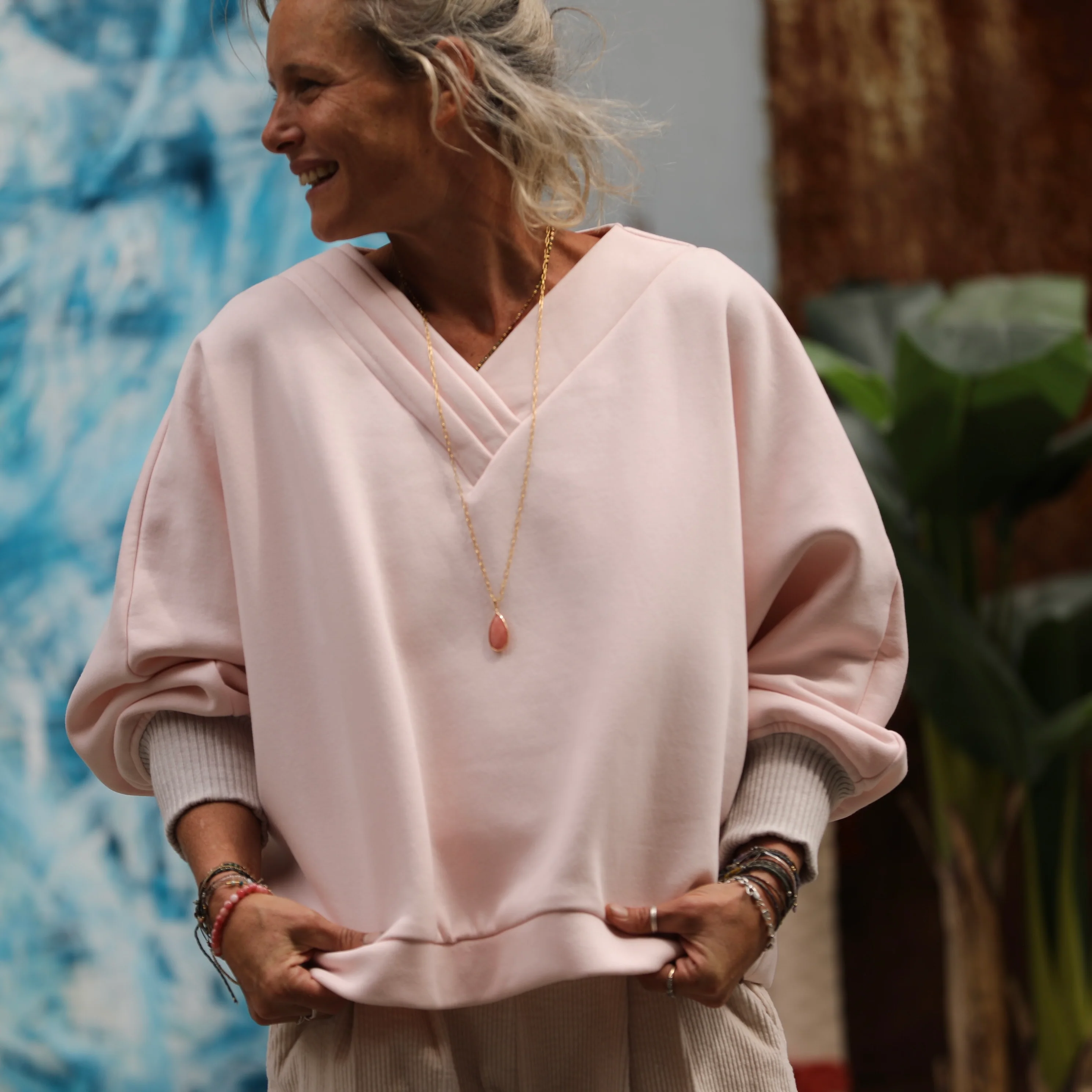 Sweat Ferdinand - rose dragée - version courte - Image 7