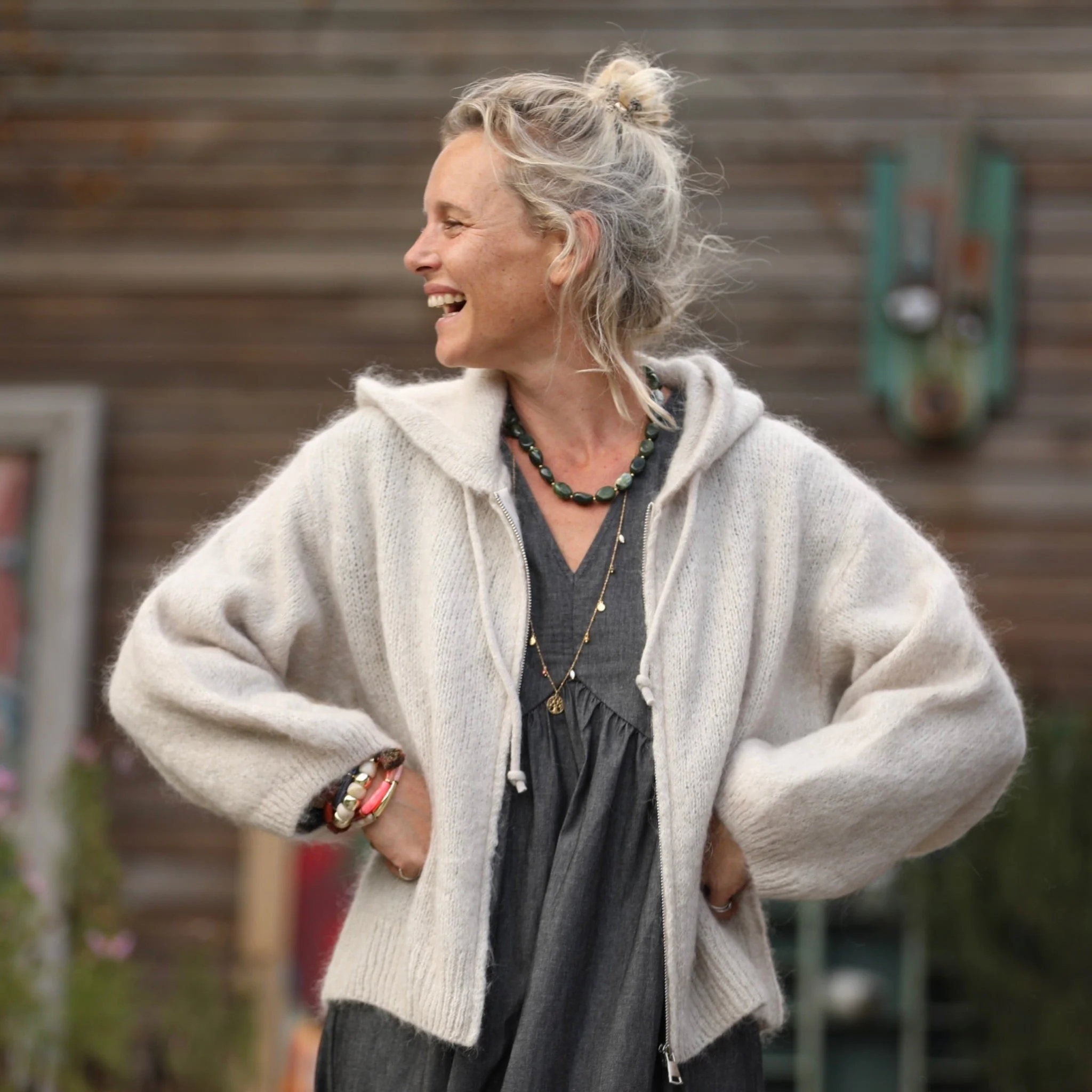 Gilet capuche Tulia - Ficelle - Image 5