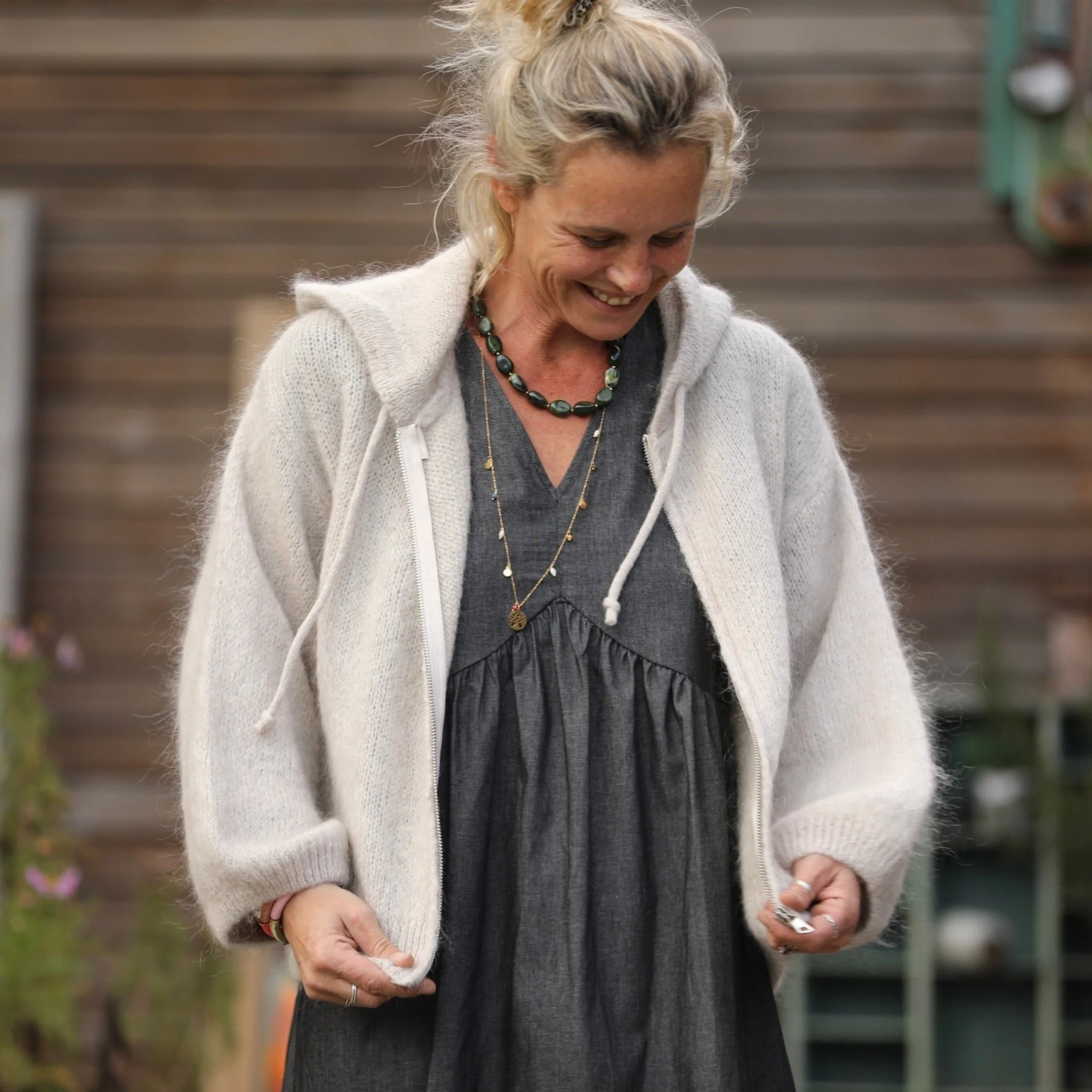 Gilet capuche Tulia - Ficelle - Image 7