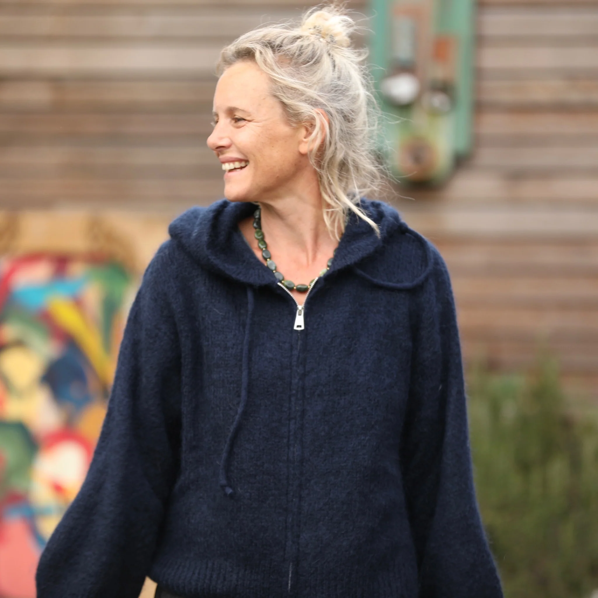 Gilet capuche Tulia - Marine - Image 10