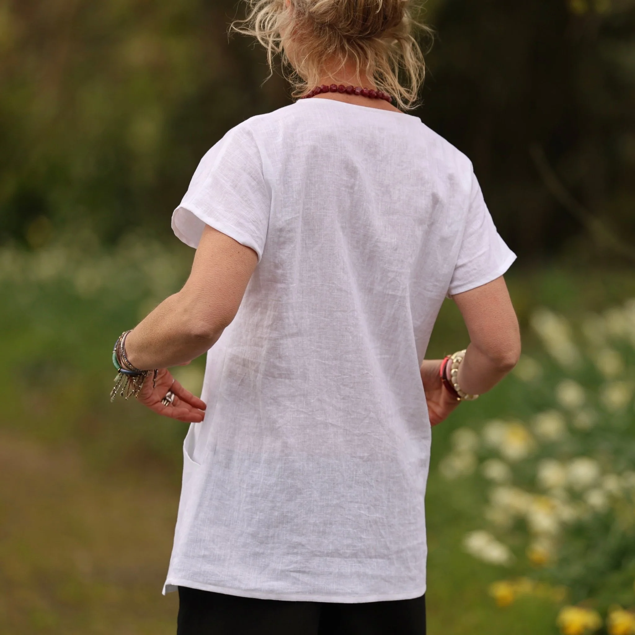 Tunique Elise – Lin Blanc - Image 3