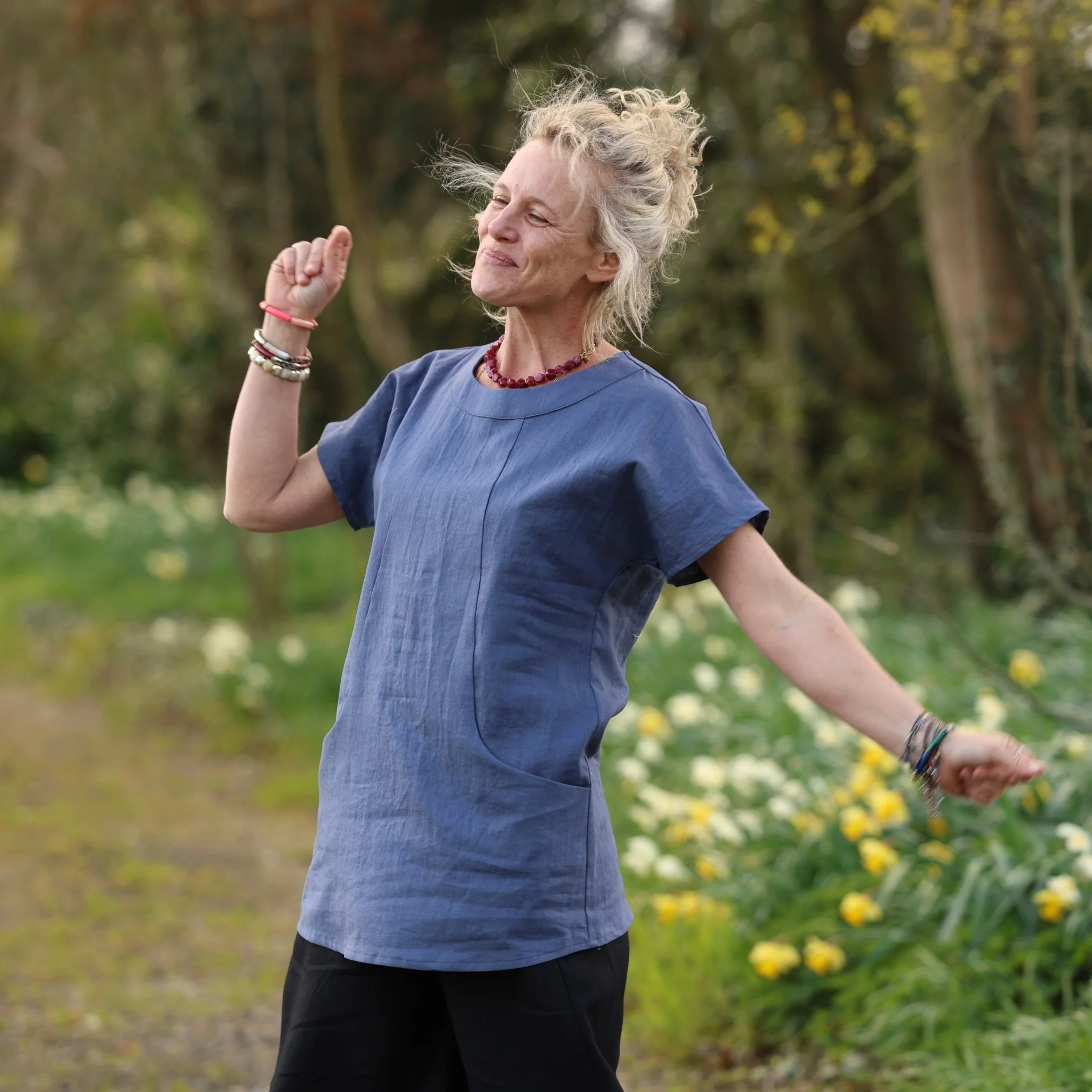 Tunique Elise – Lin Bleu Lavande