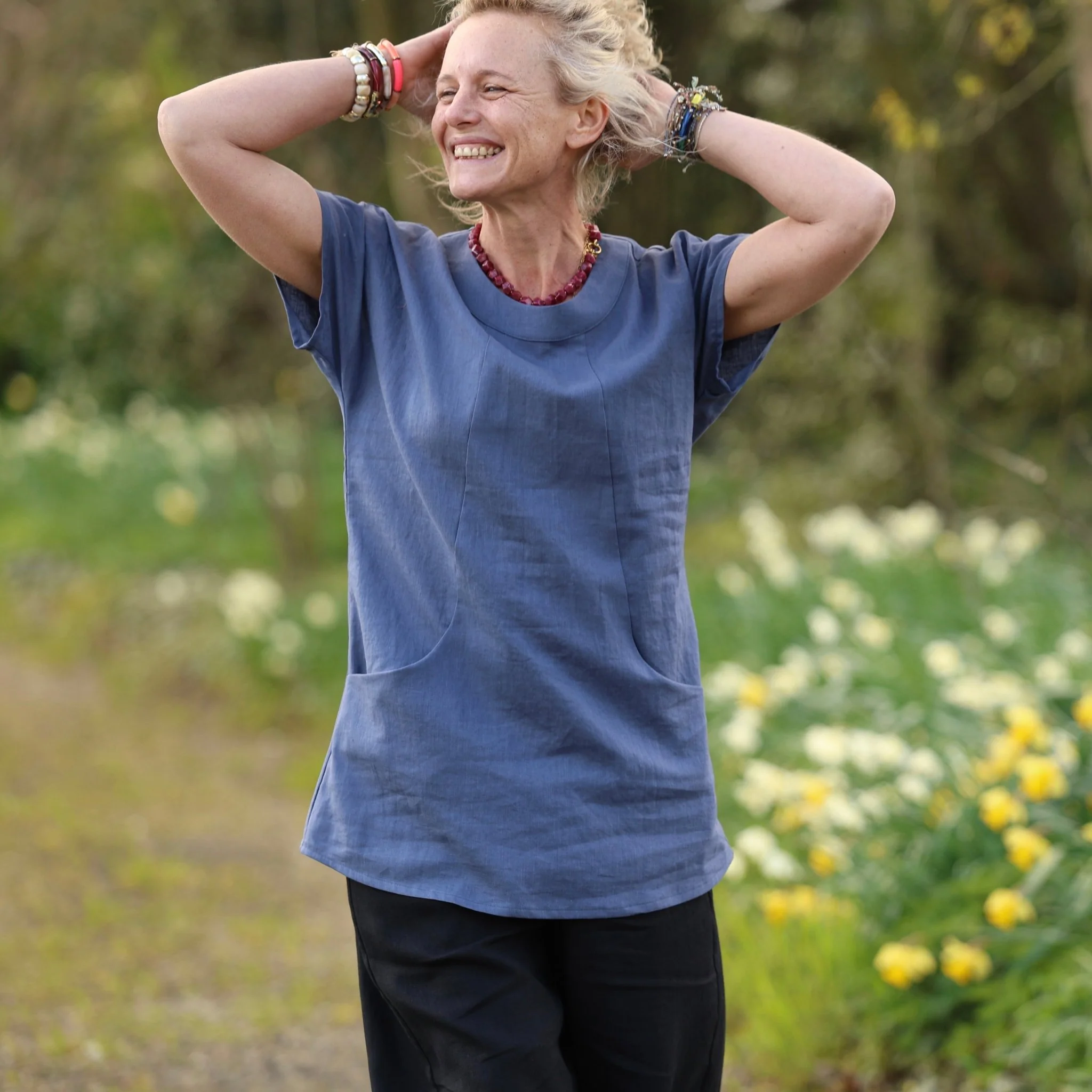 Tunique Elise – Lin Bleu Lavande - Image 6